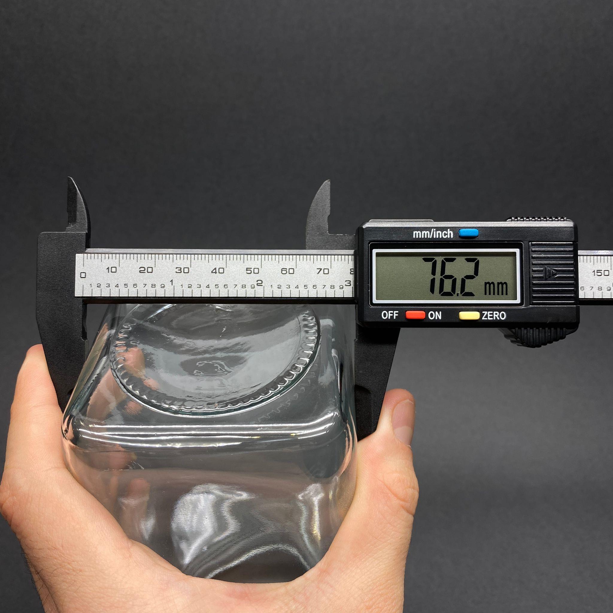 660 CC CAM KARE KAVANOZ (66 AĞIZ) - 660 ML KÖŞELİ KAVANOZ - KAPAKSIZ
