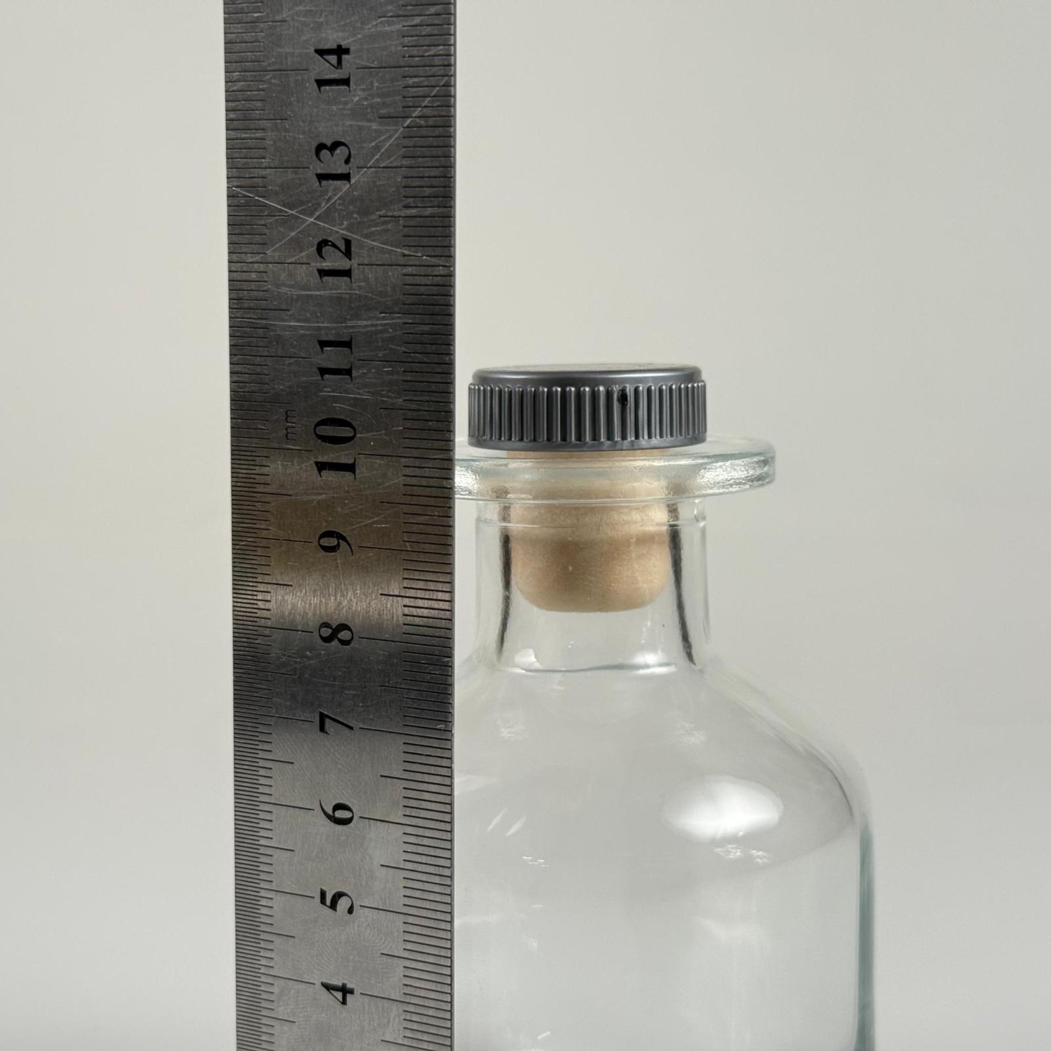 150 CC CAM SİLİNDİR BAMBU ODA KOKUSU ŞİŞESİ - 150 ML DİFFUSER CAM ŞİŞE + GRİ MANTAR TIPA