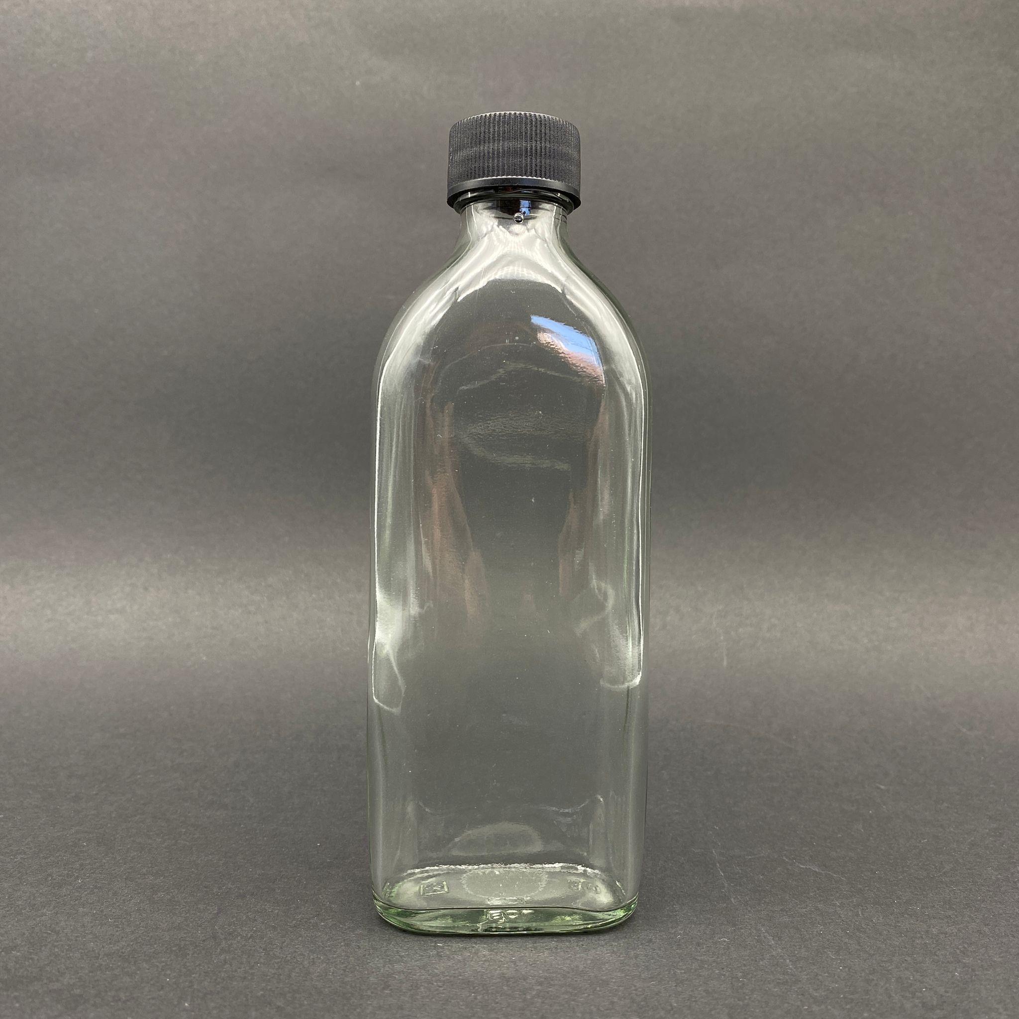 150 CC YASSI CAM ŞİŞE -SOĞUK KAHVE ŞİŞESİ- SİYAH PLASTİK KAPAKLI - 150 ML YASSI CAM ŞİŞE - COLDBREW ŞİŞESİ