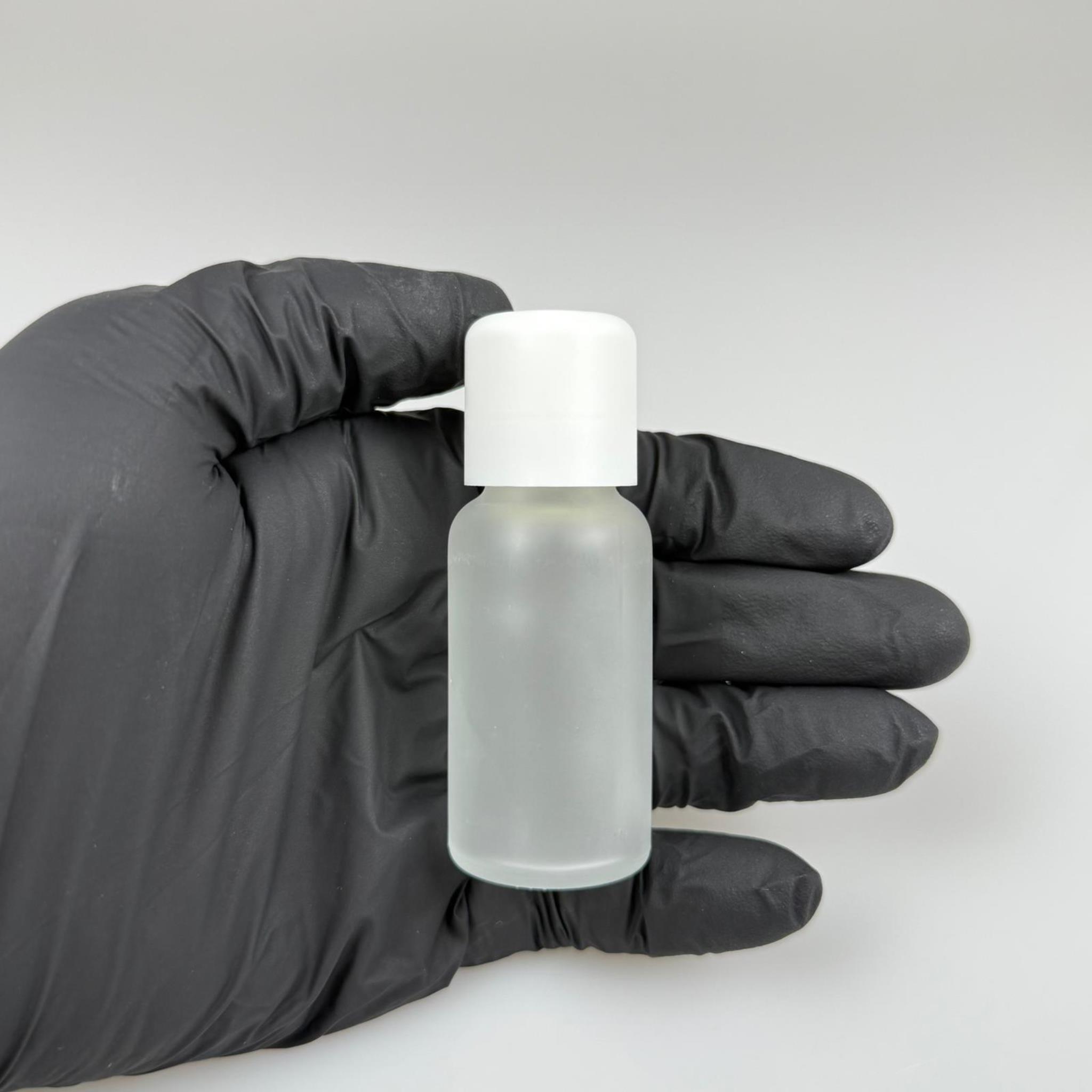 20 CC BUZLU CAM ŞİŞE + İÇTEN DAMLALIKLI ÇOCUK KİLİTLİ BEYAZ KAPAK - BUZLU 20 ML KİLİT KAPAKLI DAMLATMALI ŞİŞE