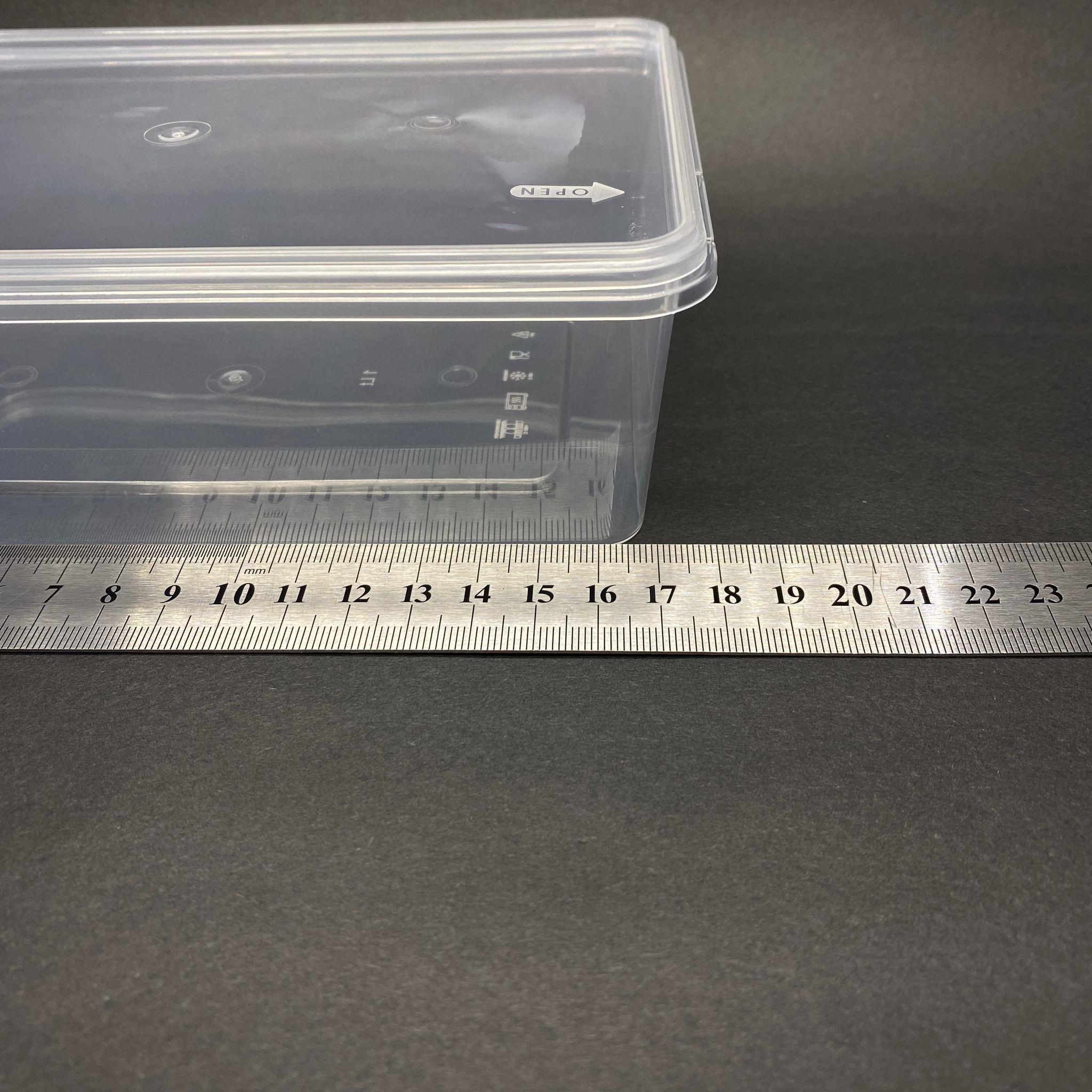 KOVA 1000 CC ŞEFFAF DİKDÖRTGEN 18X12 CM - KENDİNDEN KİLİTLİ KAPAKLI - 1 LT ÇOK AMAÇLI SAKLAMA KABI -  BUZLUK KABI - BUZDOLABI İÇİN PLASTİK DÜZENLEYİCİ, KURABİYE KABI, BÖĞÜRTLEN AHUDUDU AMBALAJI, PETEK KOVAN BAL KUTUSU, HURMA KOVASI VB ALANLARDA KULLANILABİLİR.