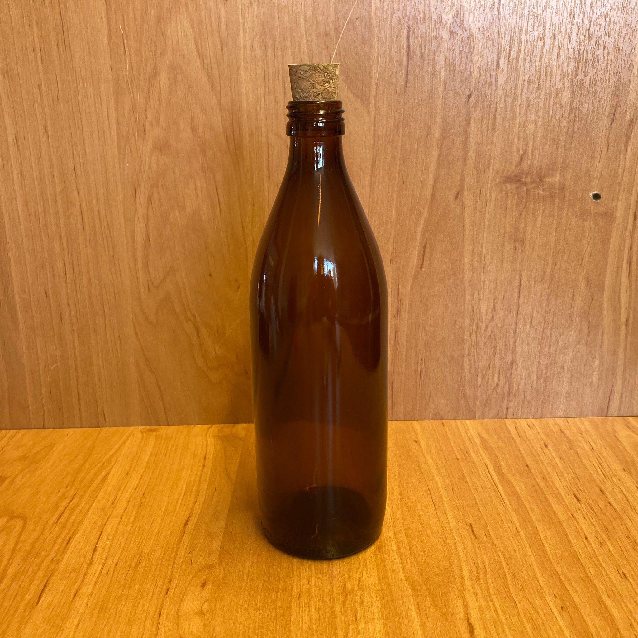 500 CC AMBER UZUN CAM ŞİŞE - MANTAR TIPALI - 500 ML MANTAR TIPALI KAHVERENGİ ŞİŞE