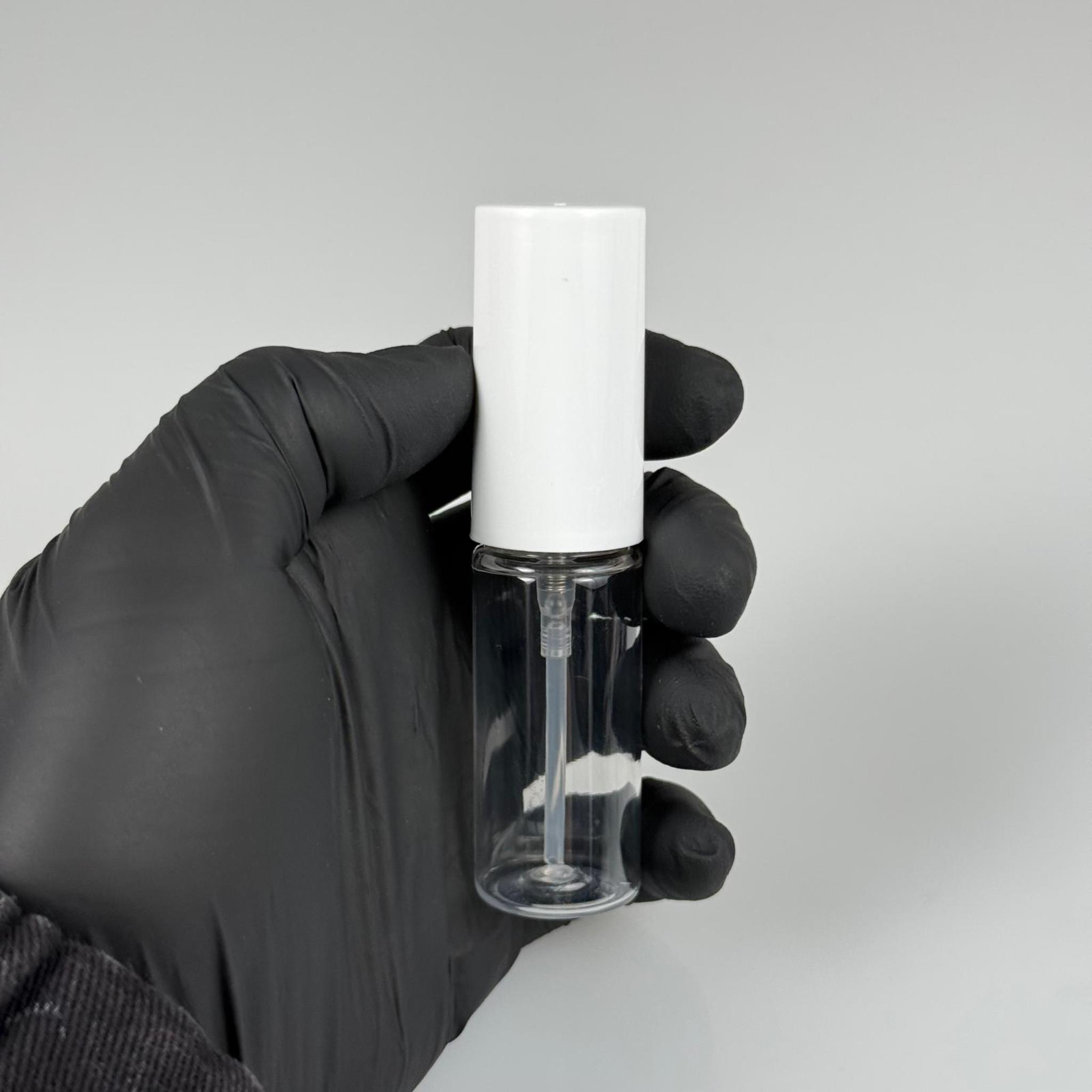 15 CC ŞEFFAF PARFÜM ŞİŞESİ PLASTİK - SİYAH SPREY + BEYAZ KAPAK - 15 ML PARFÜM ŞİŞESİ PET