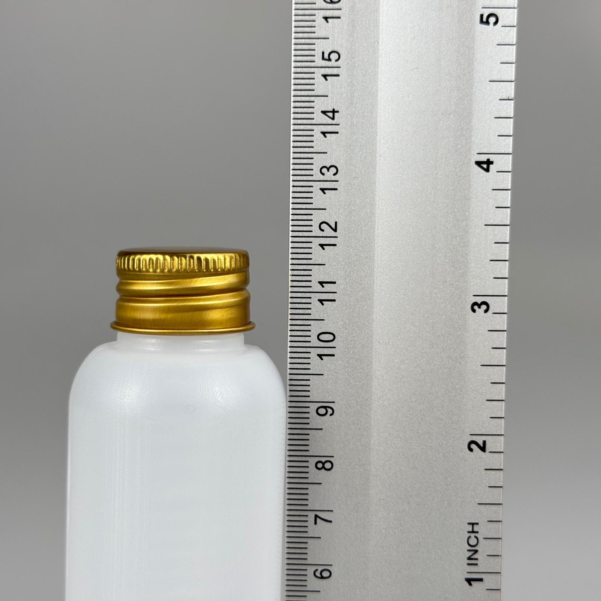 100 CC NATÜREL SERT POLİETİLEN ASETON ŞİŞESİ ( 24 MM ) + KÖPÜK CONTALI GOLD METAL ALÜMİNYUM KAPAKLI TAKIM - 100 ML KAPAKLI PLASTİK ASETON ŞİŞELERİ