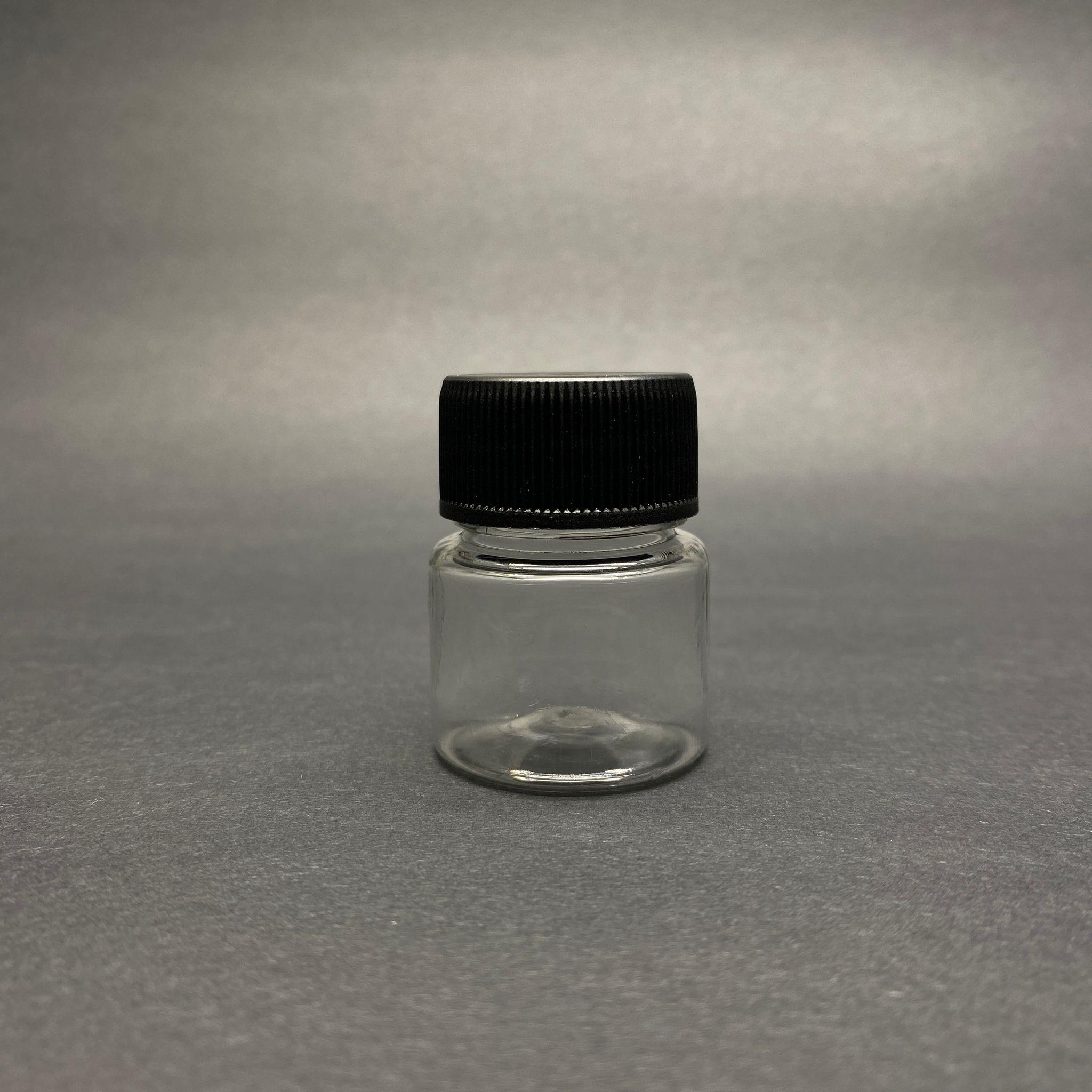 10 CC ŞEFFAF PET KAVANOZ - SİYAH KAPAKLI - 10 ML GENİŞ AĞIZLI PET ŞİŞE - MİNİK NUMUNE KAVANOZU - UFAK PLASTİK KAVANOZ