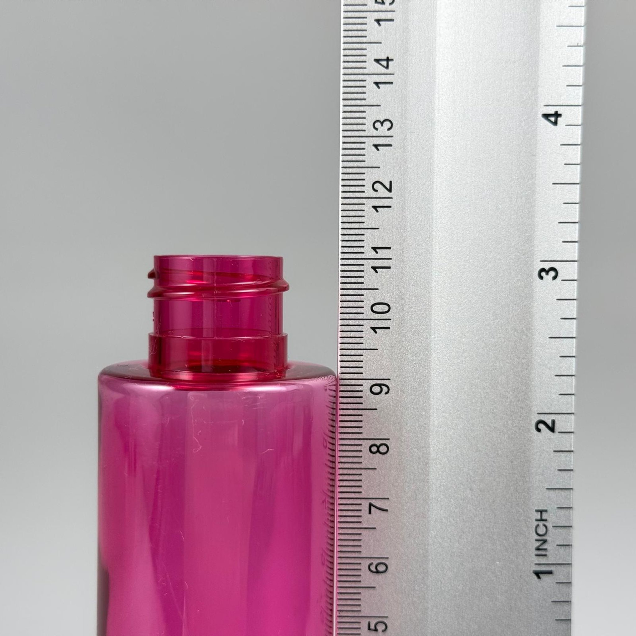 100 CC SİLİNDİR KESKİN KÜT MODEL SERT (17 GR) PET ŞİŞE - KAPAKSIZ - AĞIZ ÇAPI 24 MM - PEMBE