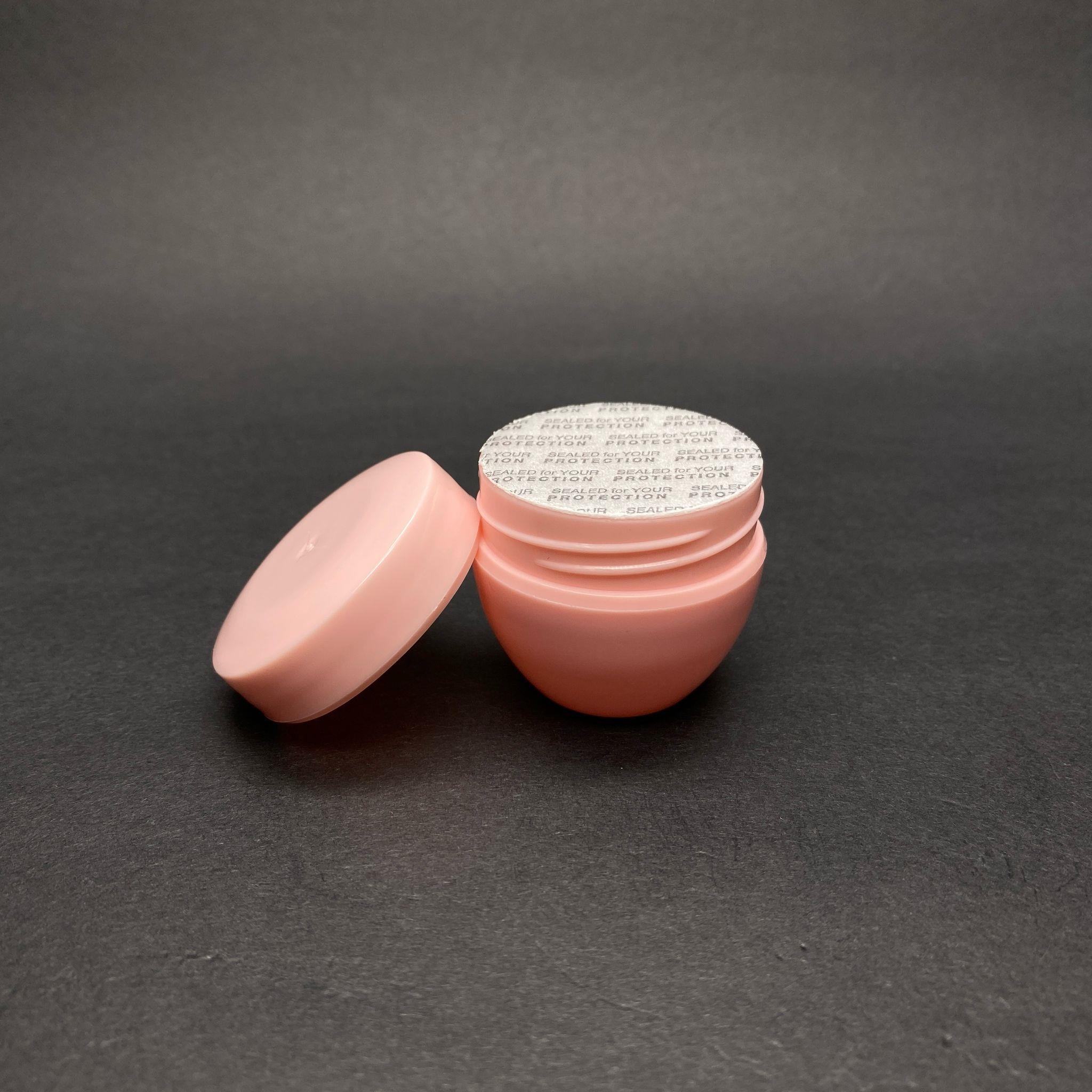 20 CC PEMBE PLASTİK KAVANOZ - KREM KAVANOZU  -  20 ML KENDİNDEN YAPIŞKANLI SIZDIRMAZ KÖPÜK CONTALI UFAK KREM KAVANOZU