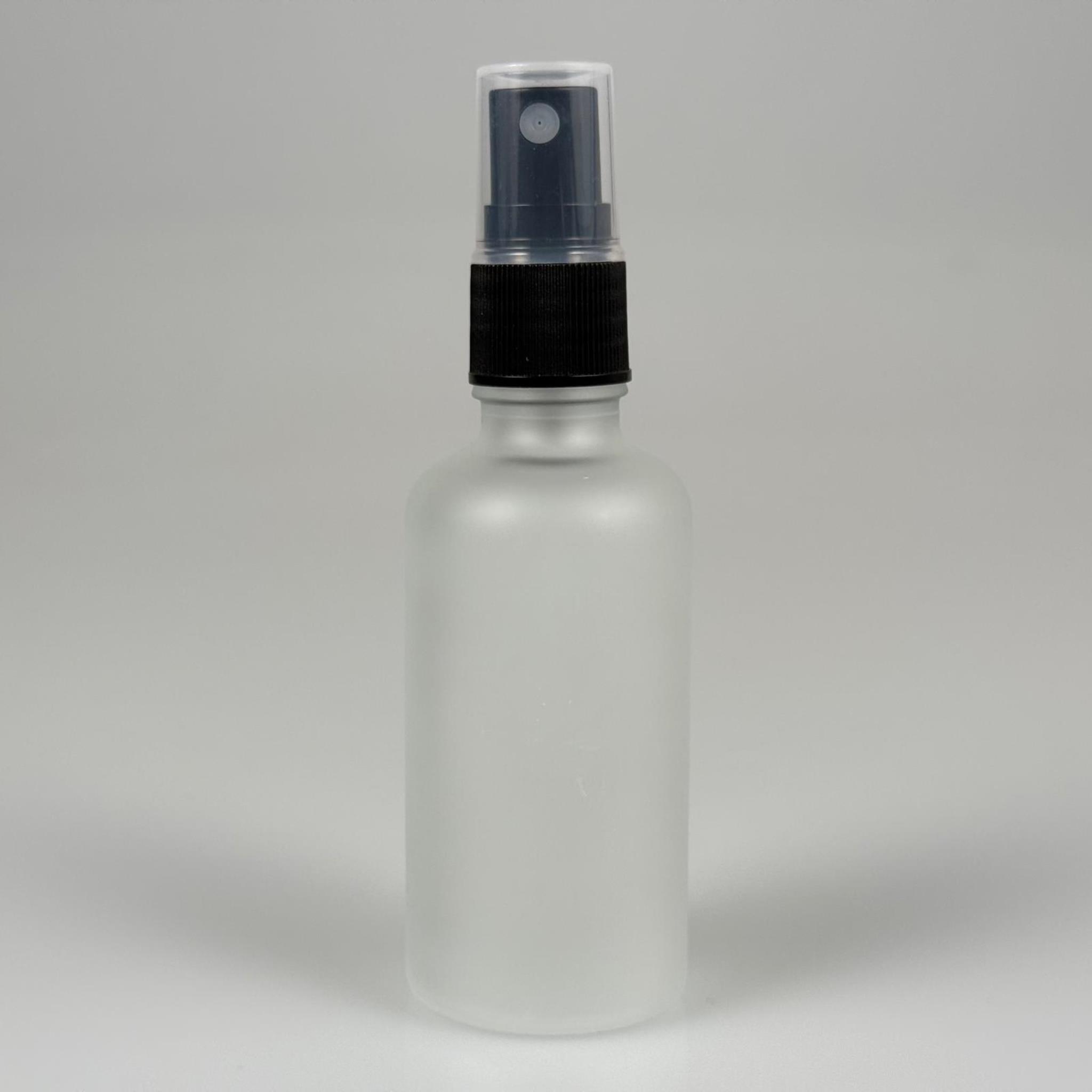 50 CC BUZLU CAM ŞİŞE SİYAH SPREYLİ TAKIM - 50 ML SPREYLİ ŞİŞE - BUZLU CAM