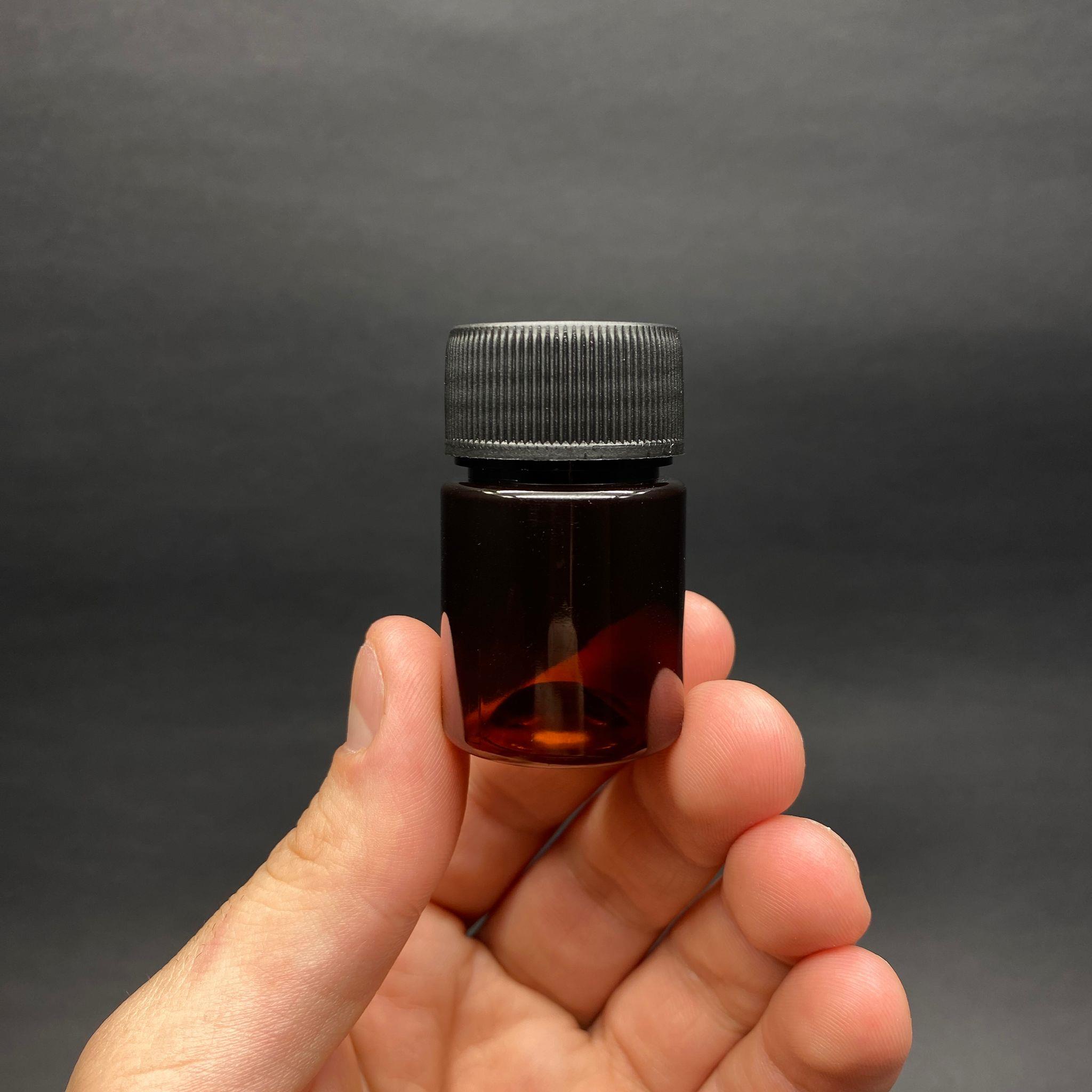15 CC AMBER PET KAVANOZ - SİYAH KAPAKLI - 15 ML GENİŞ AĞIZLI PET ŞİŞE - MİNİK NUMUNE KAVANOZU - UFAK PLASTİK KAVANOZ