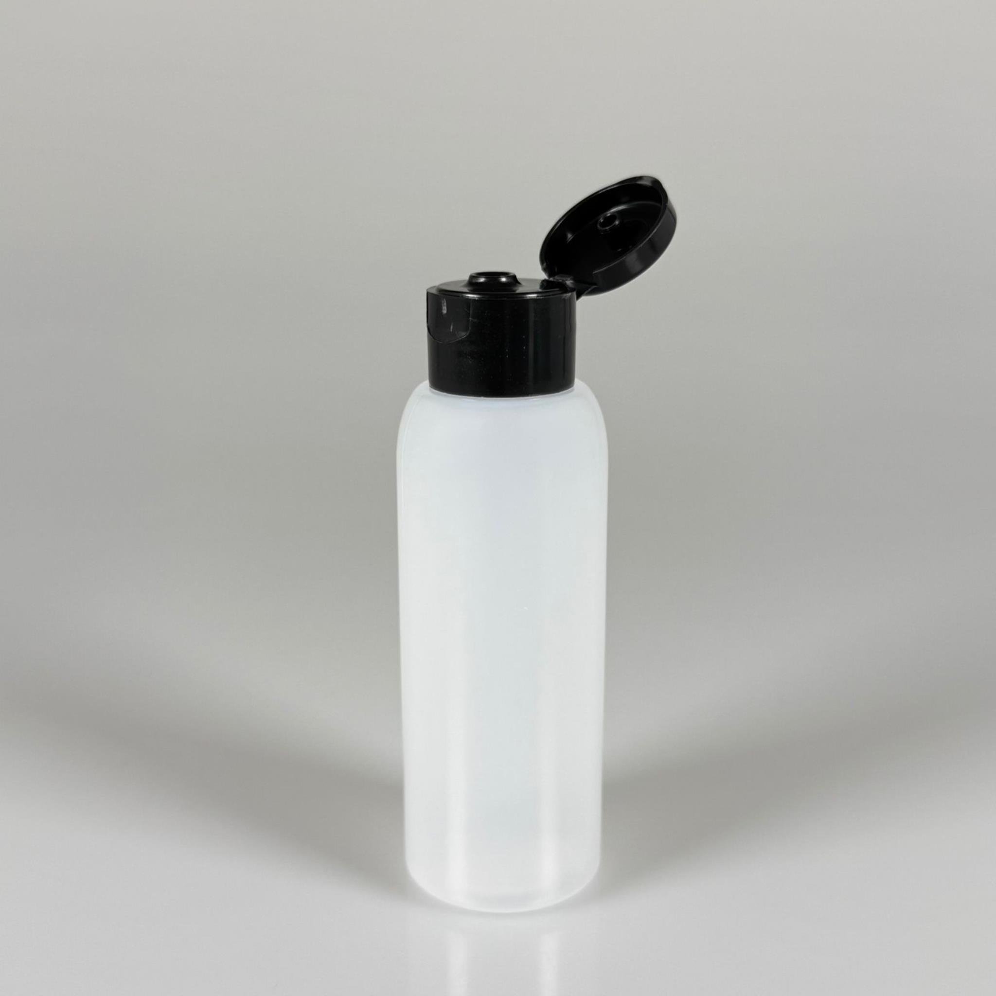 100 ML SIKILABİLİR YUMUŞAK PE POLİETİLEN PLASTİK ŞİŞE - SİYAH FLİPTOP ŞAMPUAN KAPAKLI - 100 cc sos, yağ, kartuş, mürekkep vb için boş şişeler