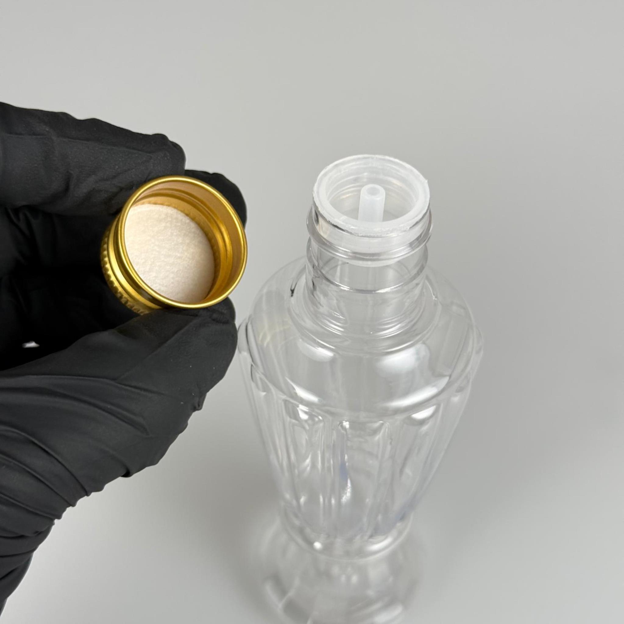 100 CC CAMPET VAZO HÜRREM KOLONYA ŞİŞESİ (24 AĞIZ) + KÖPÜK CONTALI GOLD METAL ALÜMİNYUM KAPAKLI + KOLONYA TIPALI TAKIM - 100 ML KAPAKLI PLASTİK ŞİŞELER