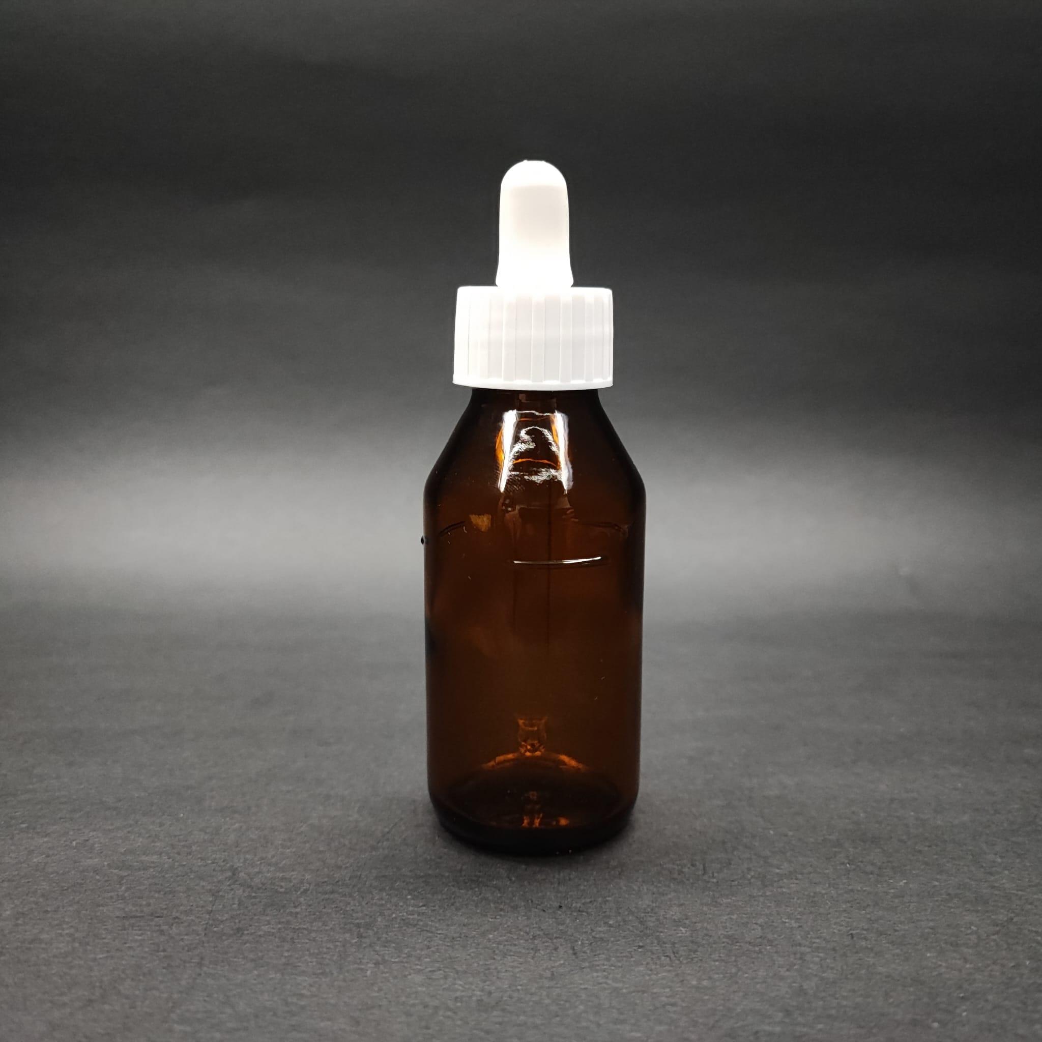 60 ML DOLUMU KOLAY, GENİŞ AĞIZLI CAM DAMLALIKLI ŞİŞE (25 MM AĞIZ)  - 60 CC BEYAZ DAMLALIKLI CAM ECZA ŞİŞESİ - AMBER KAHVERENGİ