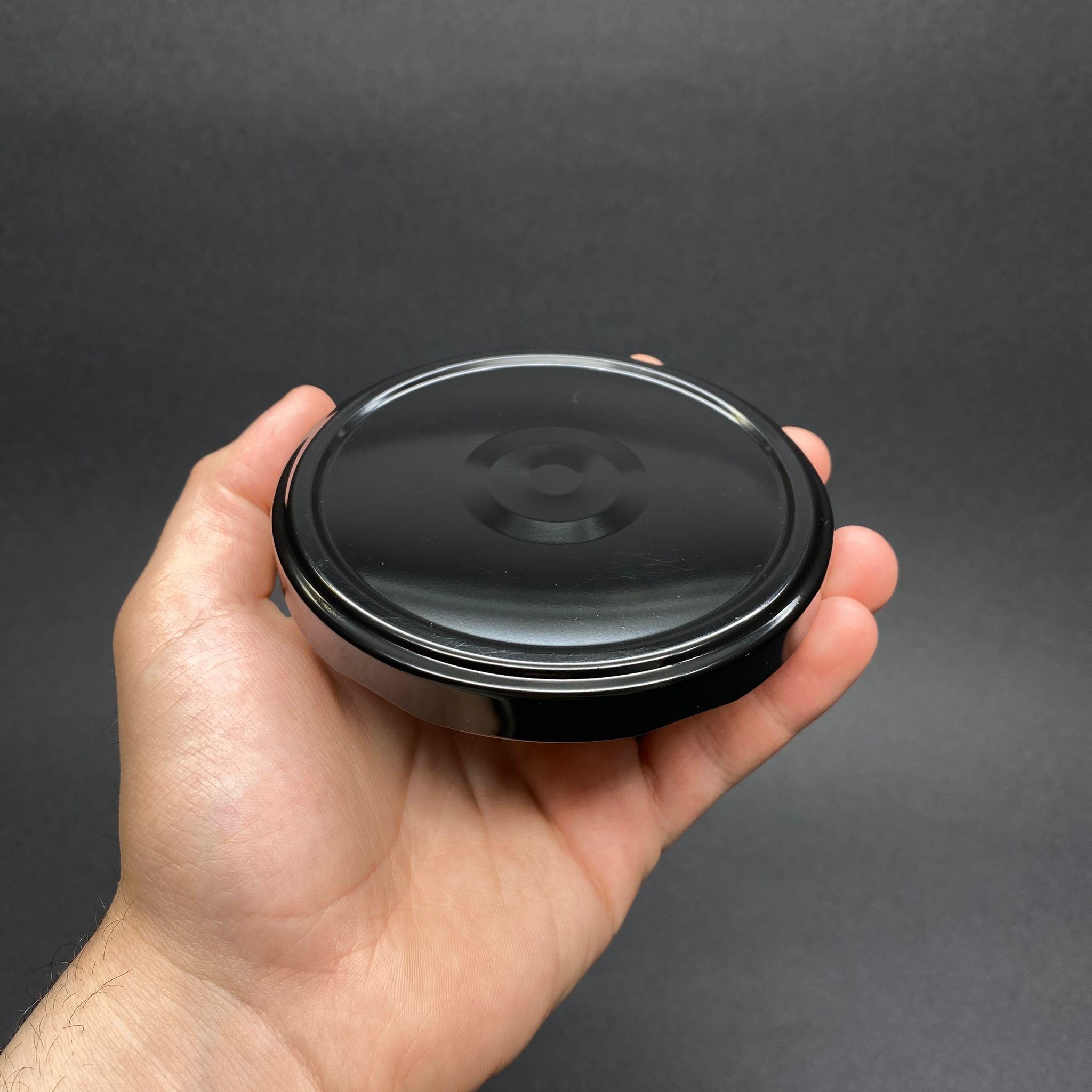 100 MM TWİST-OFF SİYAH DÜĞMELİ TİKTAK METAL KAPAK - 100 MM TWİST-OFF CAM KAVANOZ BUTONLU KAPAĞI