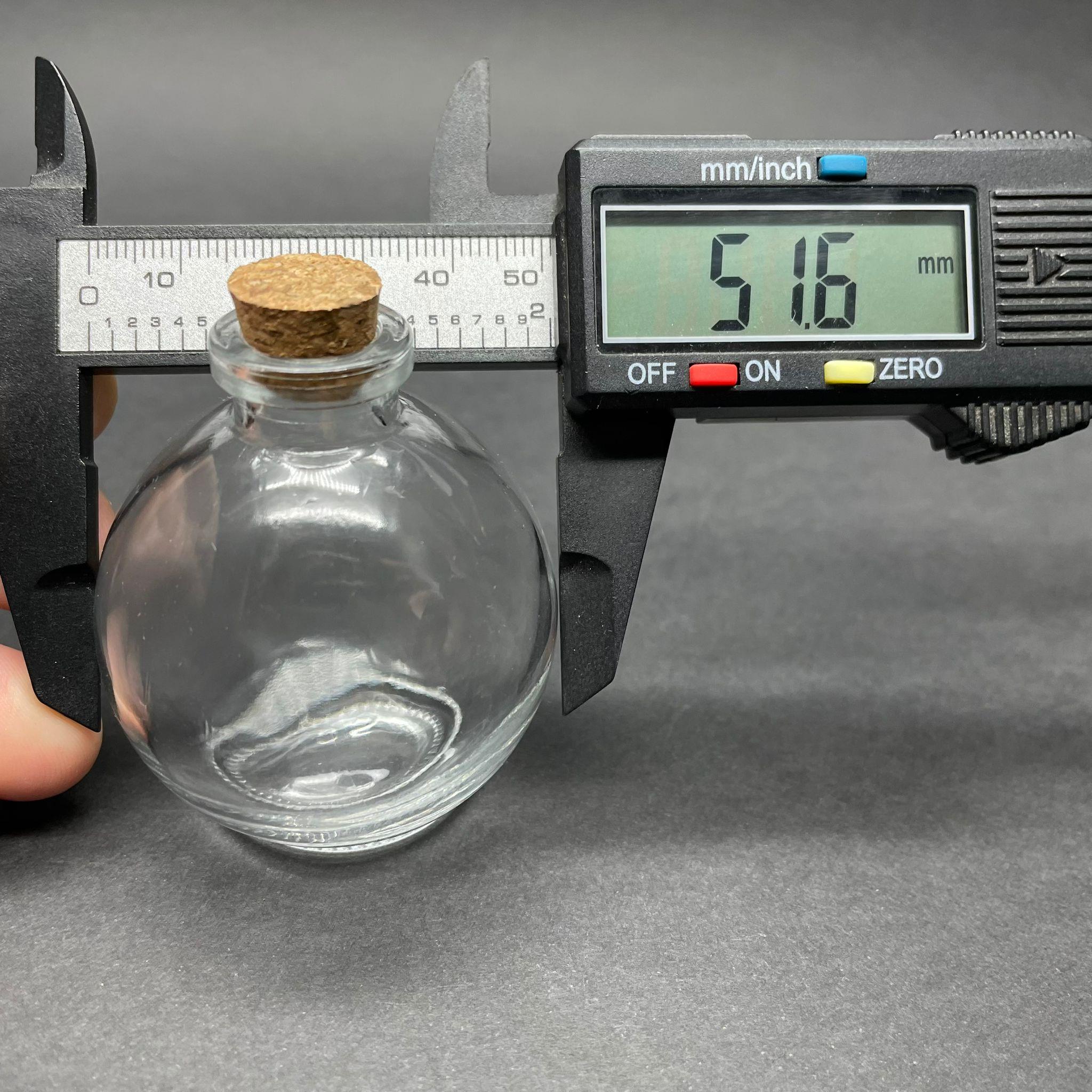 50 CC CAM TOP ŞİŞE MANTAR TIPALI - 50 ML BALON ŞİŞE - TOP ŞEKLİNDE YUVARLAK CAM ŞİŞE