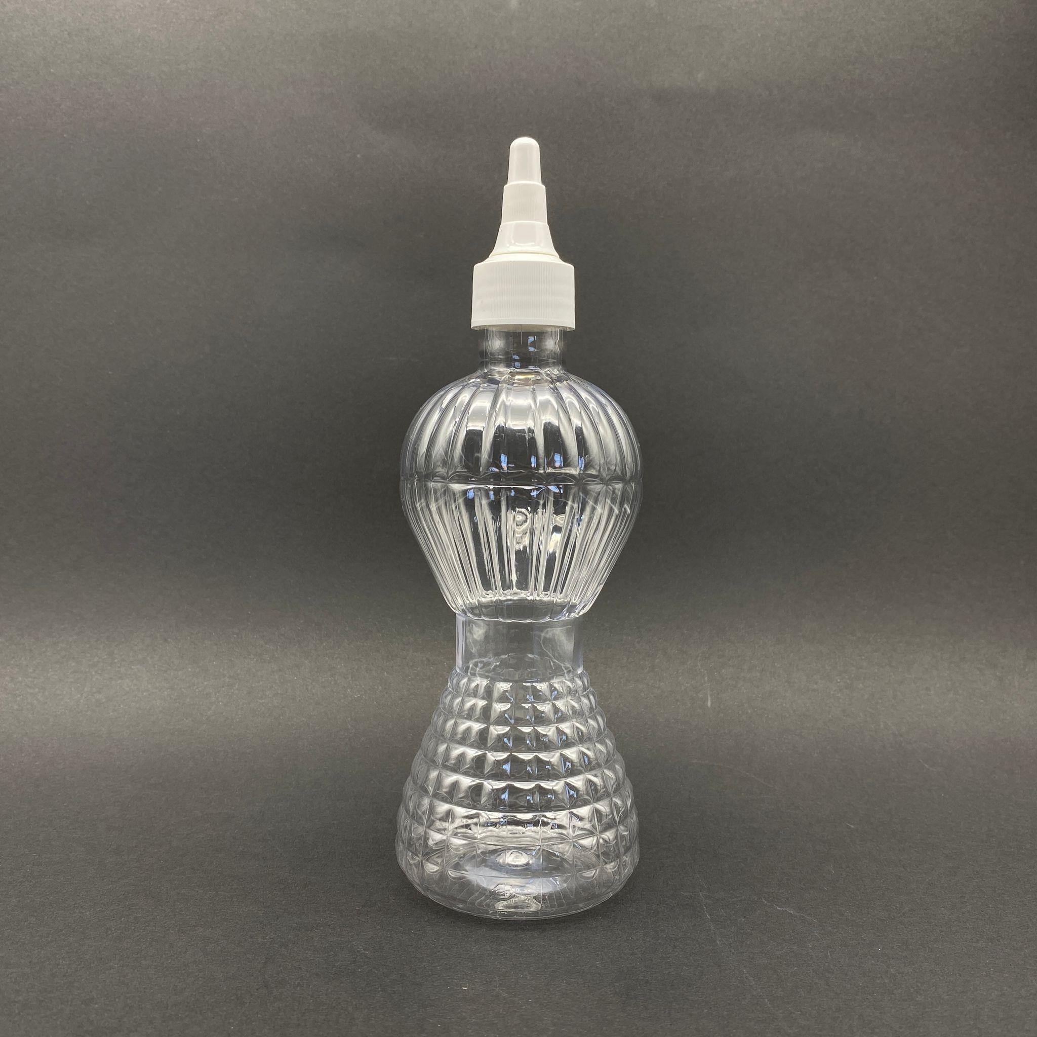 300 CC PIRLANTA MODEL PET ŞİŞE - BEYAZ ASANSÖR KAPAKLI - 300 ML AKITICILI PLASTİK ŞİŞE
