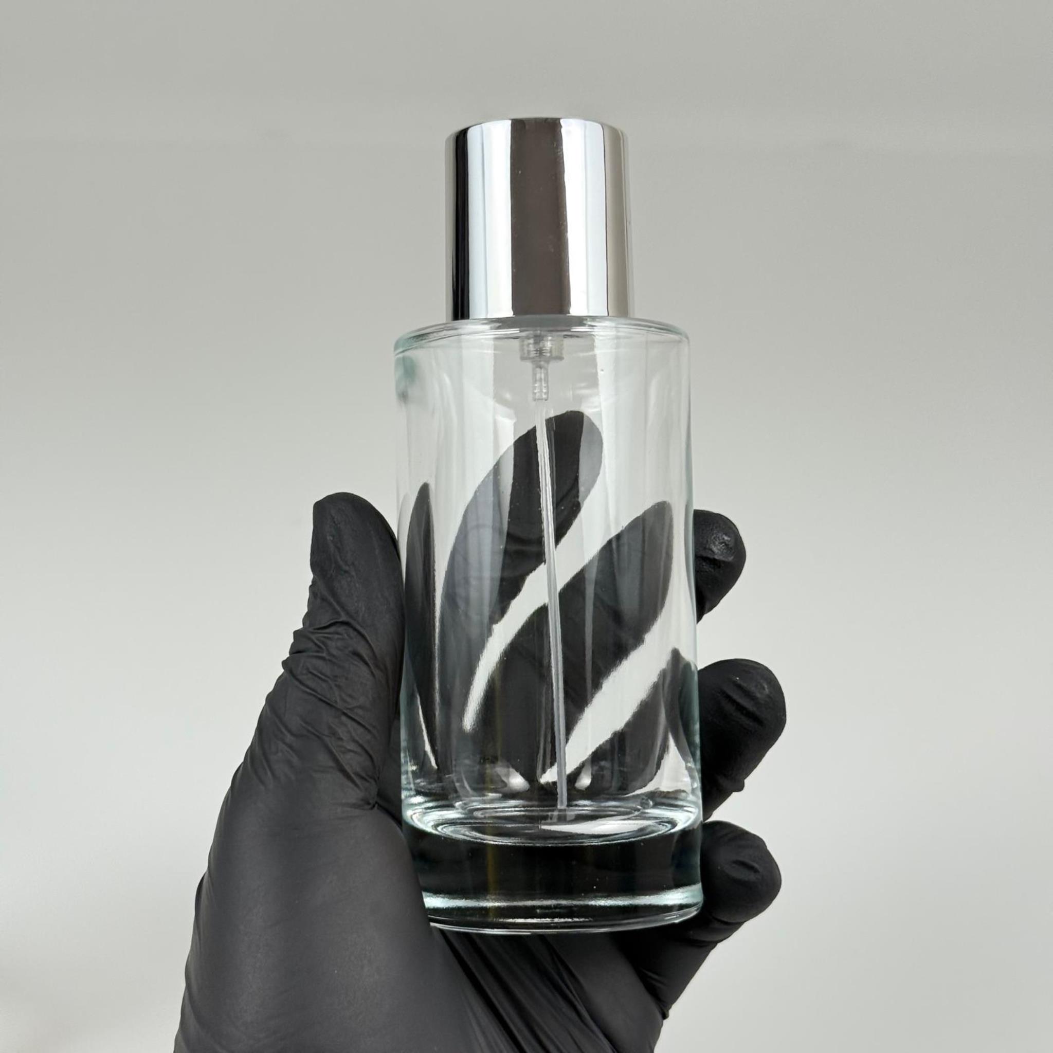 100 ML SİLİNDİR MODEL SAVAGE PARFÜM ŞİŞESİ - SİYAH METAL SPREYLİ + GÜMÜŞ GENİŞ KAPAKLI (AĞIZ 15 MM GEÇME KOLAY KAPAMA)