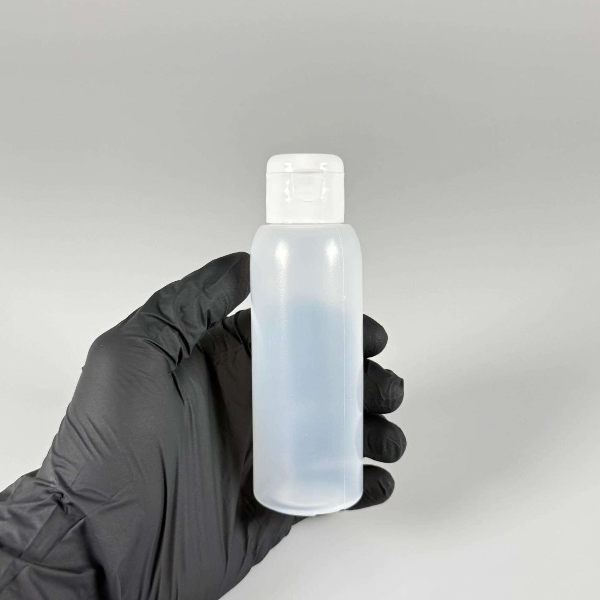 100 ML SIKILABİLİR YUMUŞAK PE POLİETİLEN PLASTİK ŞİŞE - BEYAZ FLİPTOP ŞAMPUAN KAPAKLI - 100 cc sos, yağ, kartuş, mürekkep vb için boş şişeler