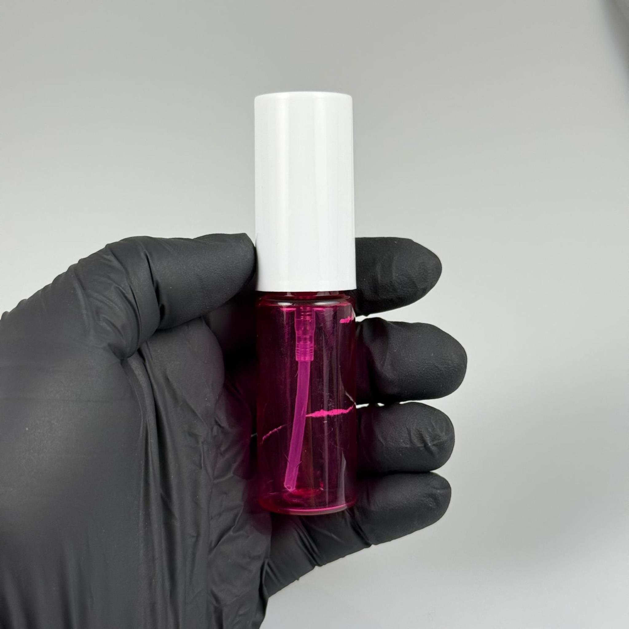 15 CC PEMBE PARFÜM ŞİŞESİ PLASTİK - SİYAH SPREY + BEYAZ KAPAK - 15 ML PARFÜM ŞİŞESİ PET