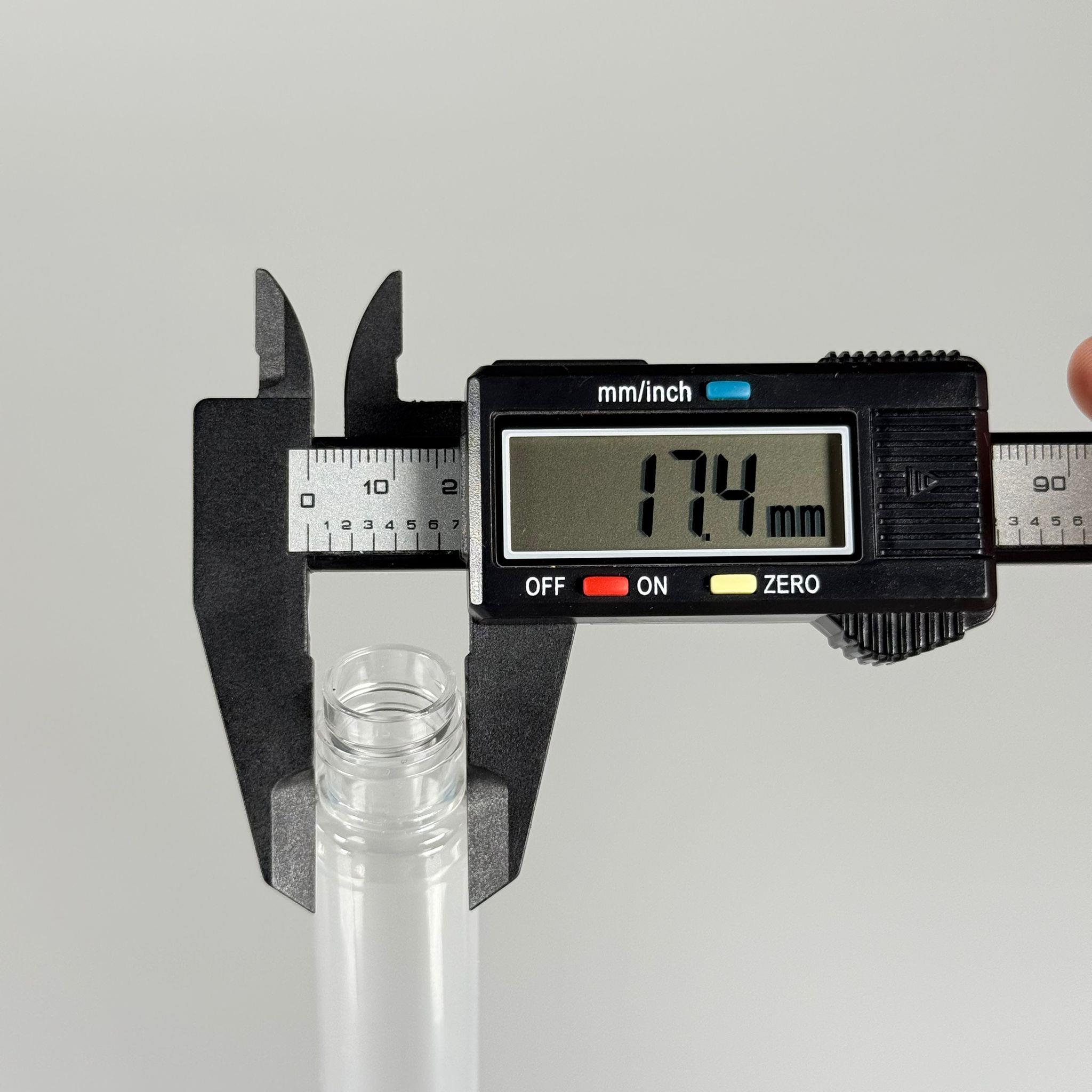 16 CM TÜP - 45 CC UZUN İNCE PET ŞİŞE - SİYAH KAPAKLI  - VANİLYA ÇUBUĞU, BAHARAT, DENEY TÜPÜ VB İÇİN PLASTİK TÜP