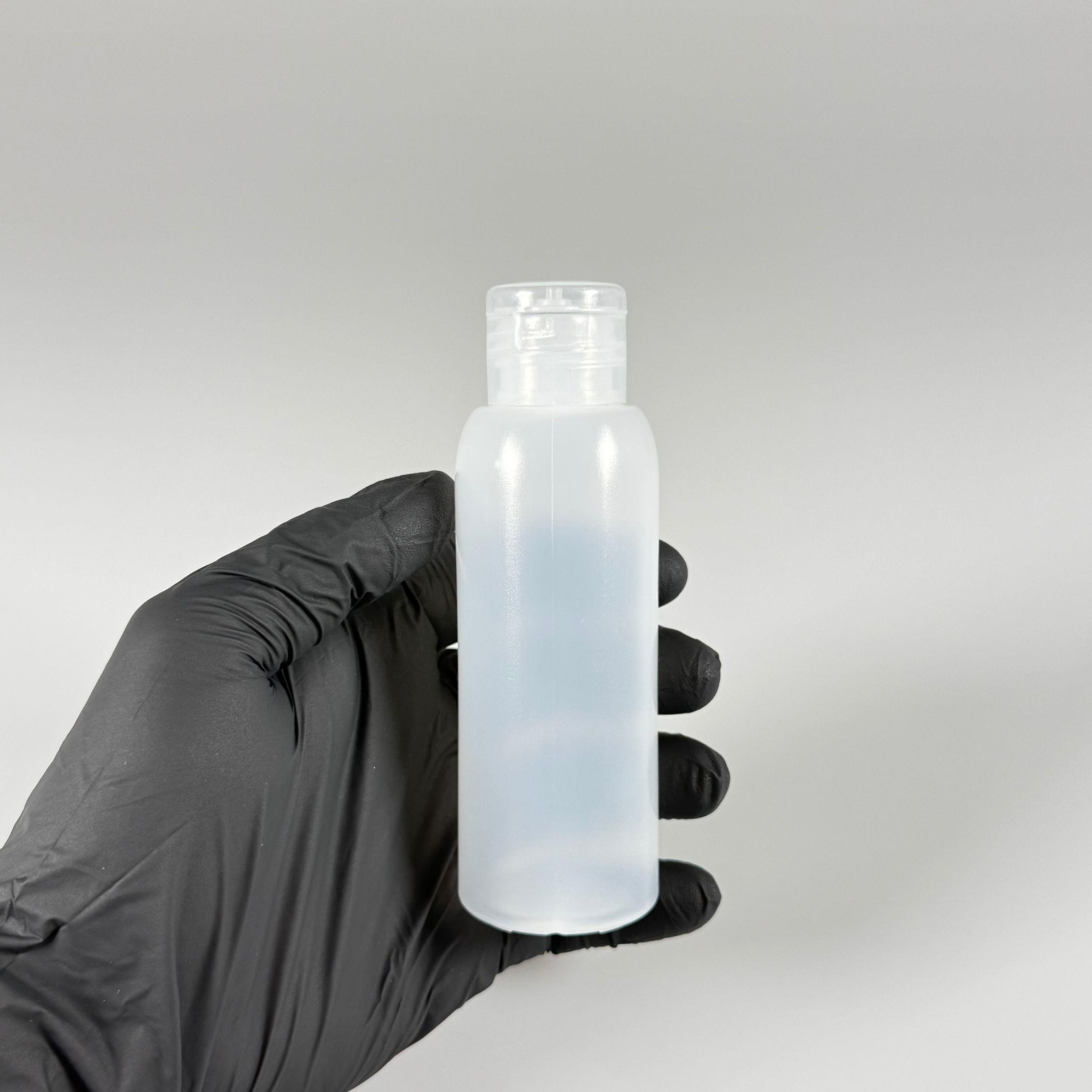 100 ML SIKILABİLİR YUMUŞAK PE POLİETİLEN PLASTİK ŞİŞE - ŞEFFAF FLİPTOP ŞAMPUAN KAPAKLI - 100 cc sos, yağ, kartuş, mürekkep vb için boş şişeler