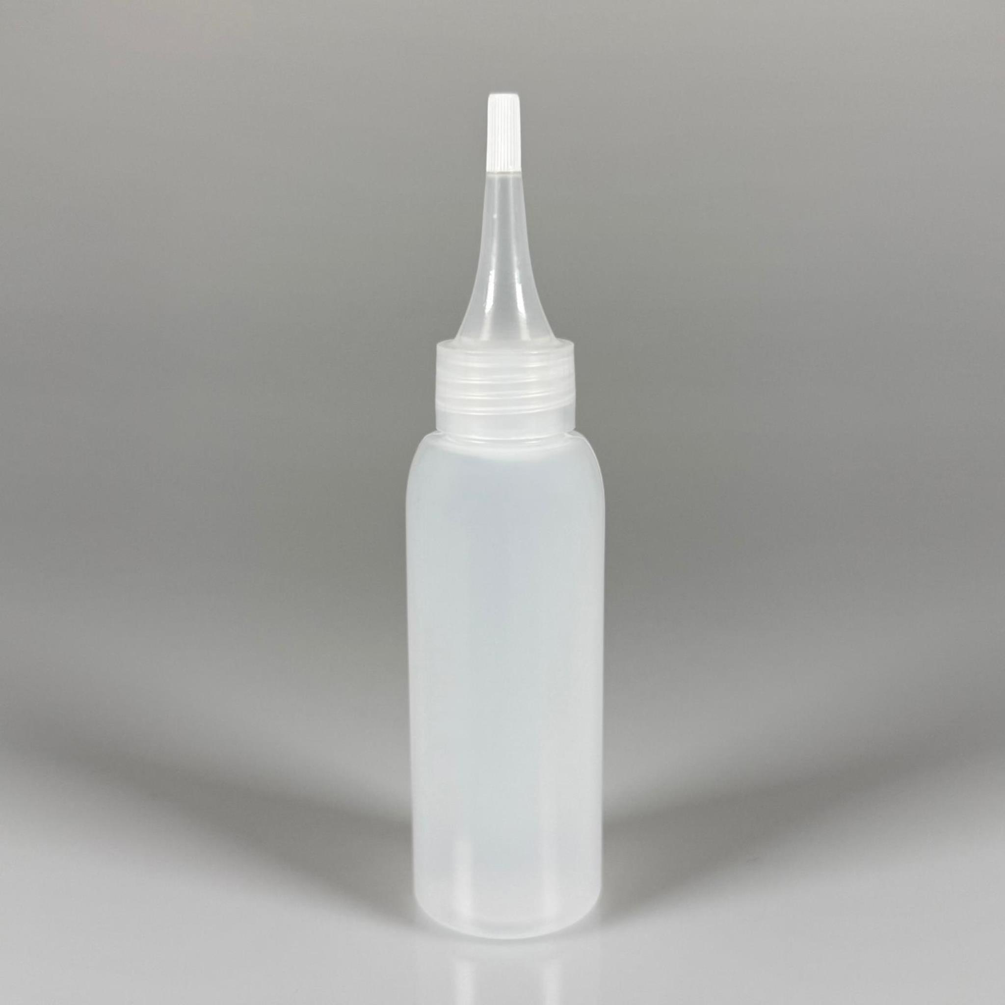 100 ML SIKILABİLİR YUMUŞAK PE POLİETİLEN PLASTİK ŞİŞE - ŞEFFAF AKITICI SİVRİ KARTUŞ KAPAKLI - 100 cc sos, yağ, kartuş, mürekkep vb için boş şişeler