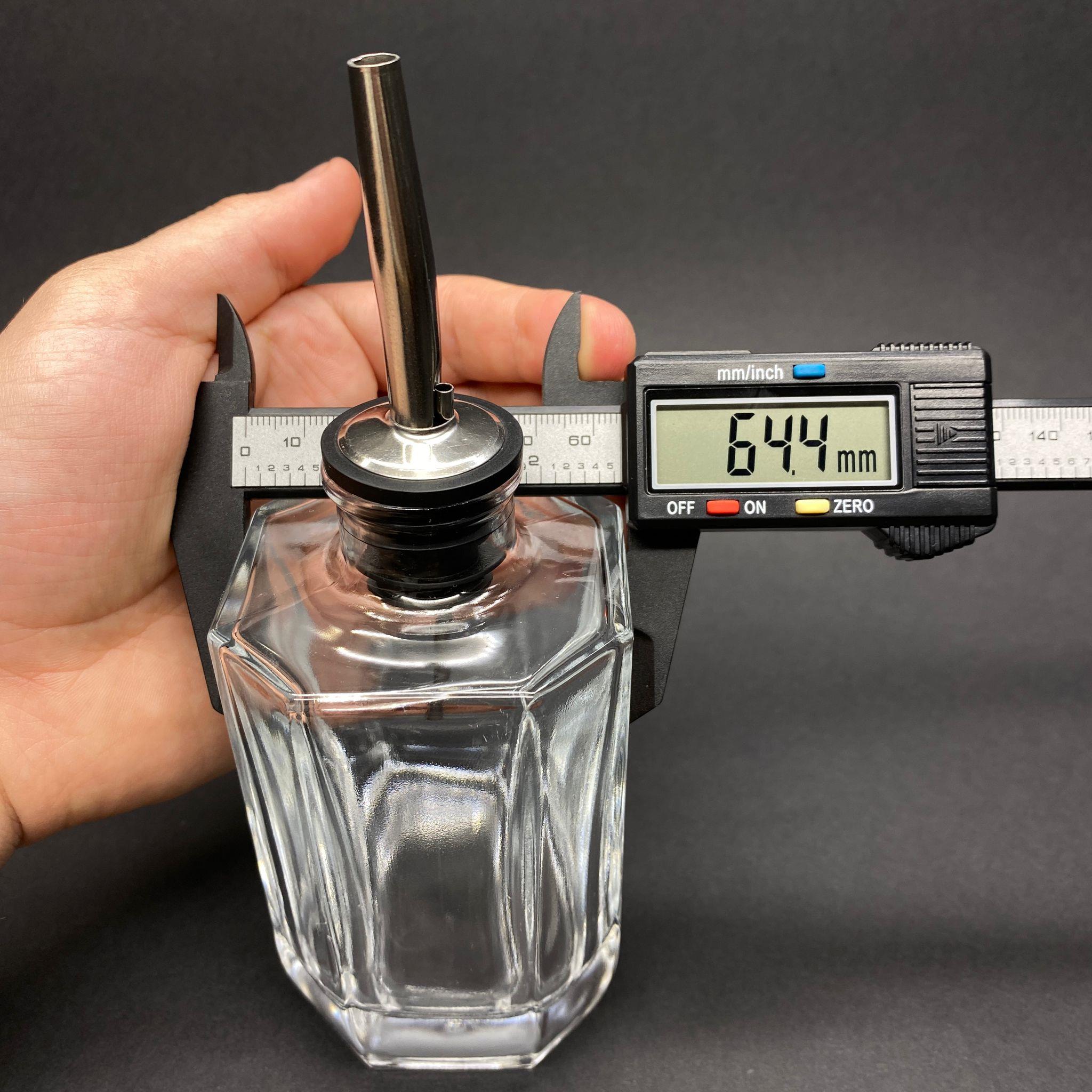 200 CC LÜX CAM ŞİŞE - ÇELİK AKITICI TIPALI - 200 ML ÖZEL CAM ŞİŞE