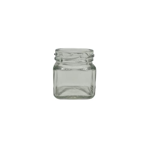 40 CC KARE CAM KAVANOZ (43 AĞIZ) KAPAKSIZ - 40 ML KÖŞELİ KAVANOZ