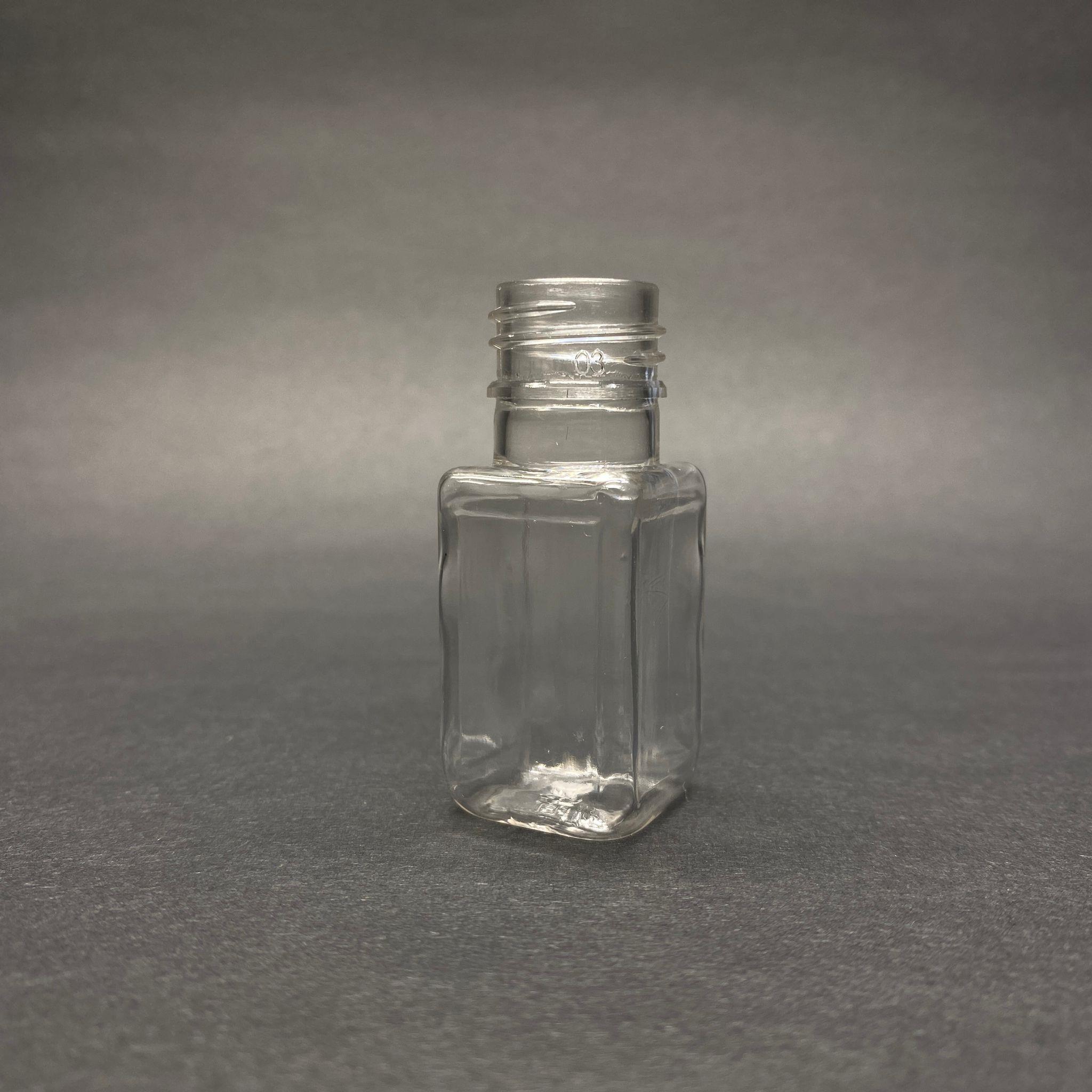 10 CC KARE PET SHOT ŞİŞE - 18 AĞIZ KAPAKSIZ - 10 ML PLASTİK ŞİŞE - ŞEFFAF