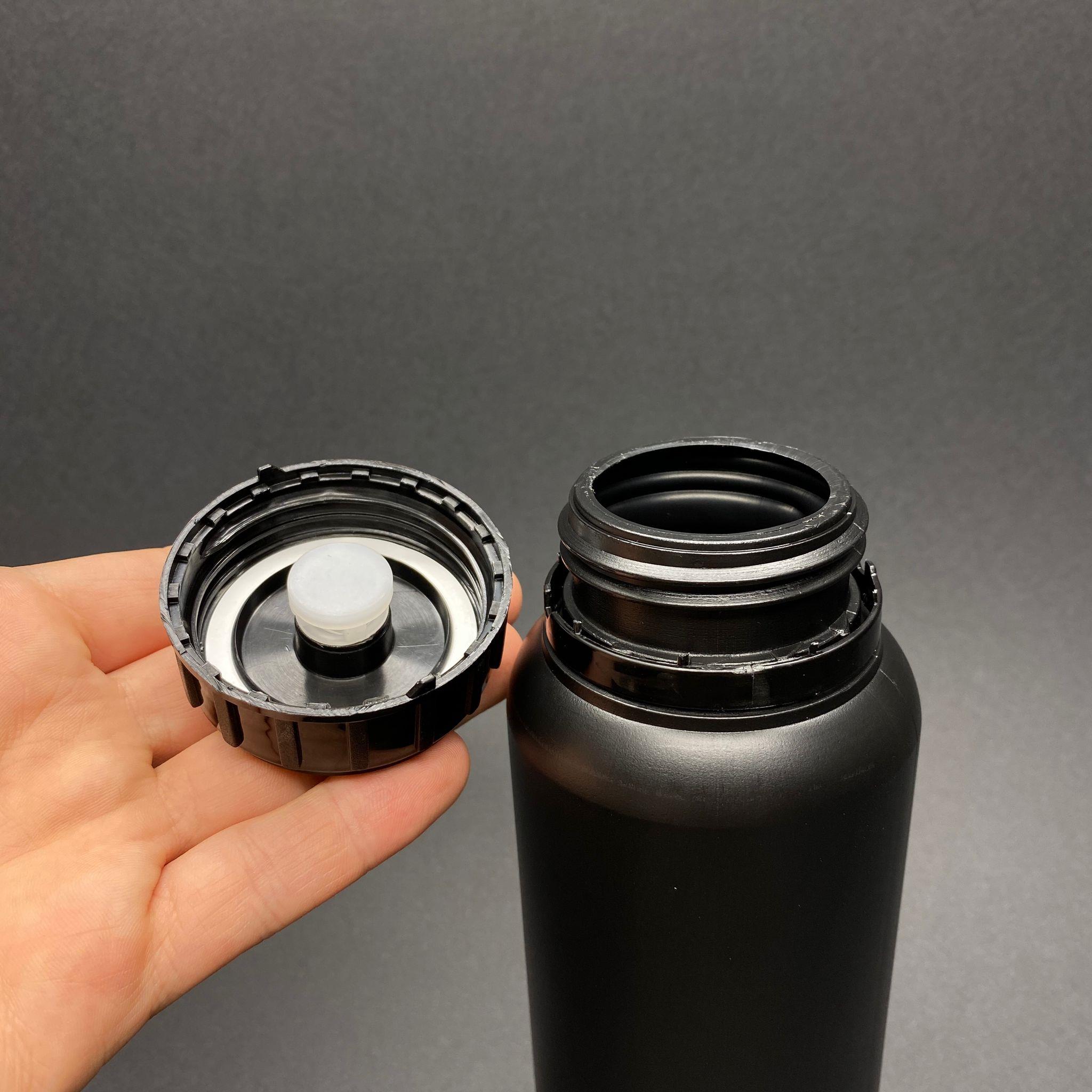 500 CC TARIM ŞİŞESİ - SİYAH - KÖPÜK CONTALI SİYAH VENTİLLİ KAPAKLI  500 ML GENİŞ AĞIZLI KALIN POLİETİEN ŞİŞE - ZİRAİ İLAÇ ŞİŞESİ