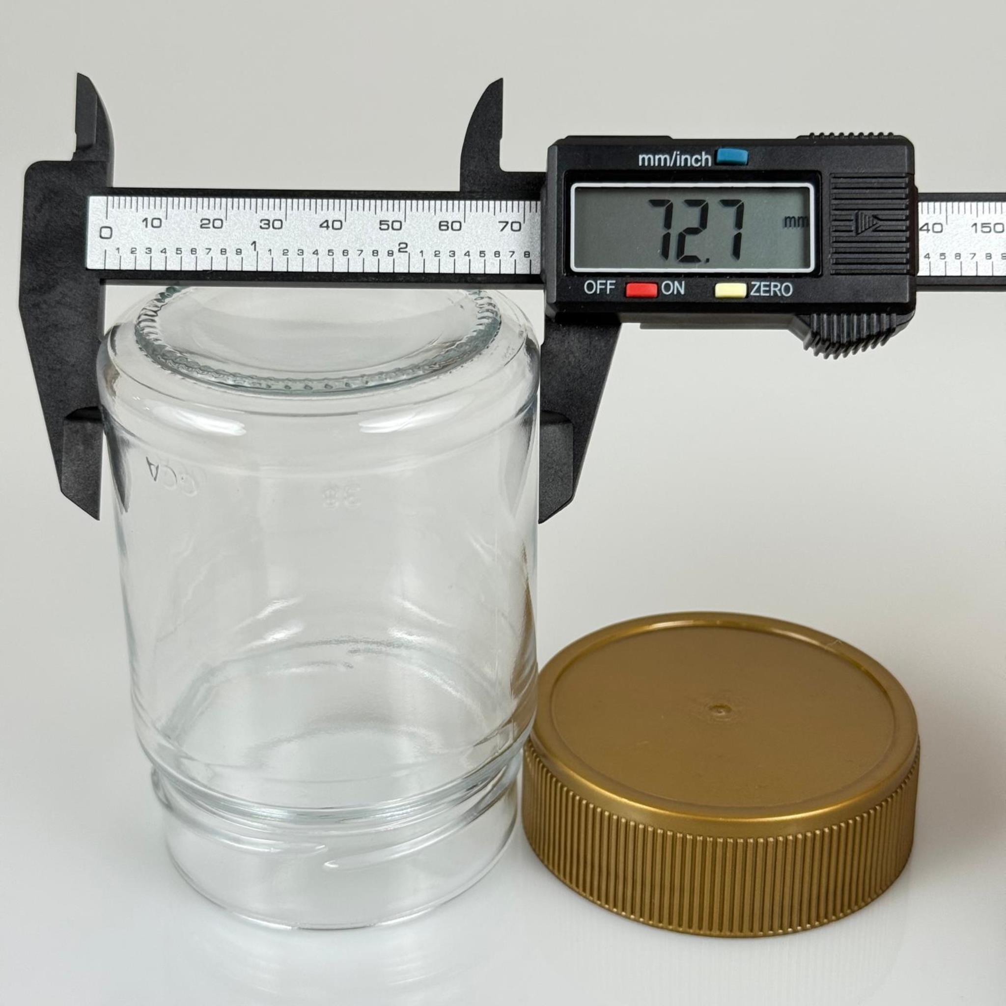 320 CC ALMAN KAVANOZ - GOLD PLASTİK ALÜMİNYUM FOLYO CONTALI İNDİKSİYON KAPAKLI - 320 ML DERİN KAPAKLI CAM KAVANOZ - ÇİKOLATA , FINDIK EZMESİ , KREMA VB İÇİN CAM KAVANOZLAR