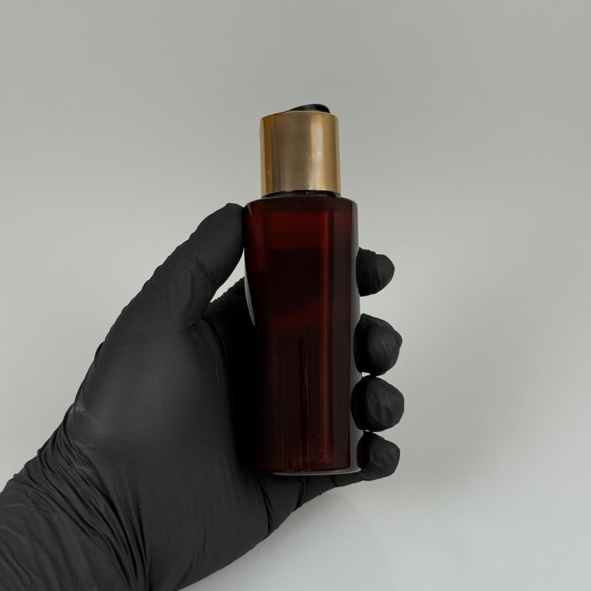 100 CC AMBER KÜT BOYUNLU PET ŞAMPUAN ŞİŞESİ -  100 ML GOLD DİSKTOP ŞAMPUAN KAPAKLI