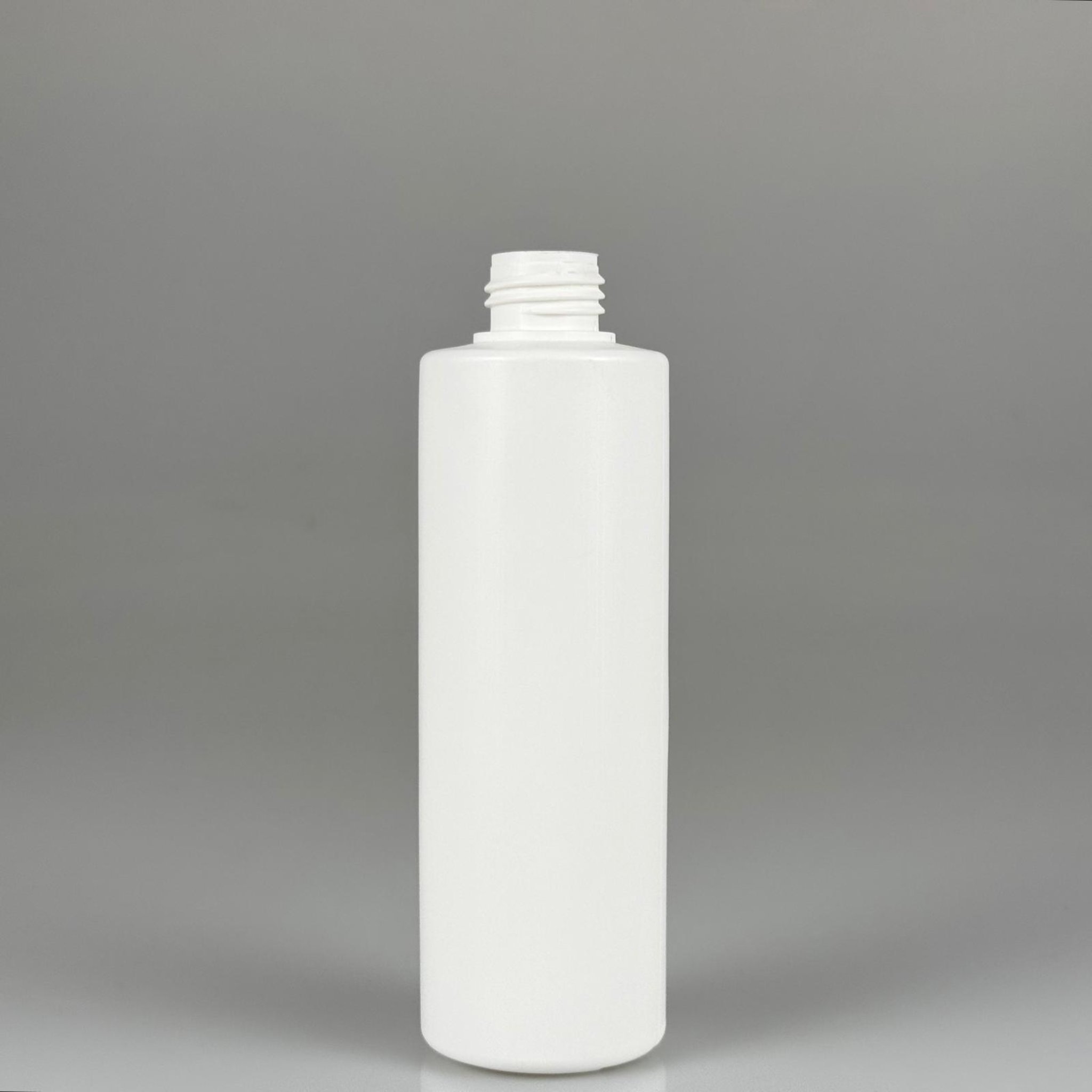 200 CC (SİLME 250 CC) BEYAZ SİLİNDİR MODEL MAT SERT POLİETİLEN ŞİŞE KAPAKSIZ (24 AĞIZ) - 200 ML BEYAZ PLASTİK ŞİŞE