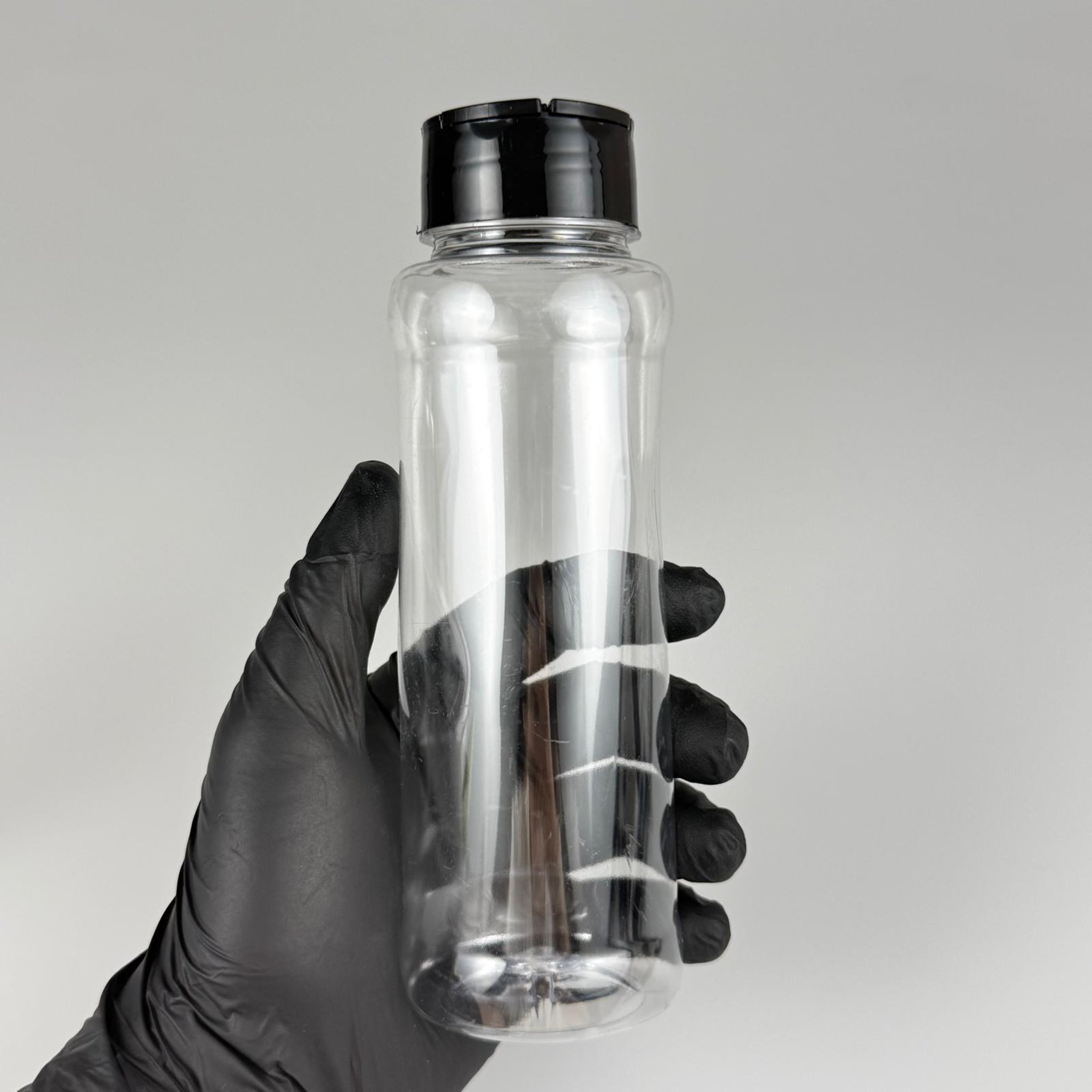 PLASTİK SİLİNDİR BAHARATLIK KAVANOZ - 330 ML PET BAHARAT, TOZ, PUDRA VB İÇİN PET ŞİŞE - SİYAH AÇILIR KAPANIR DELİKLİ KAPAKLI TAKIM - 330 CC