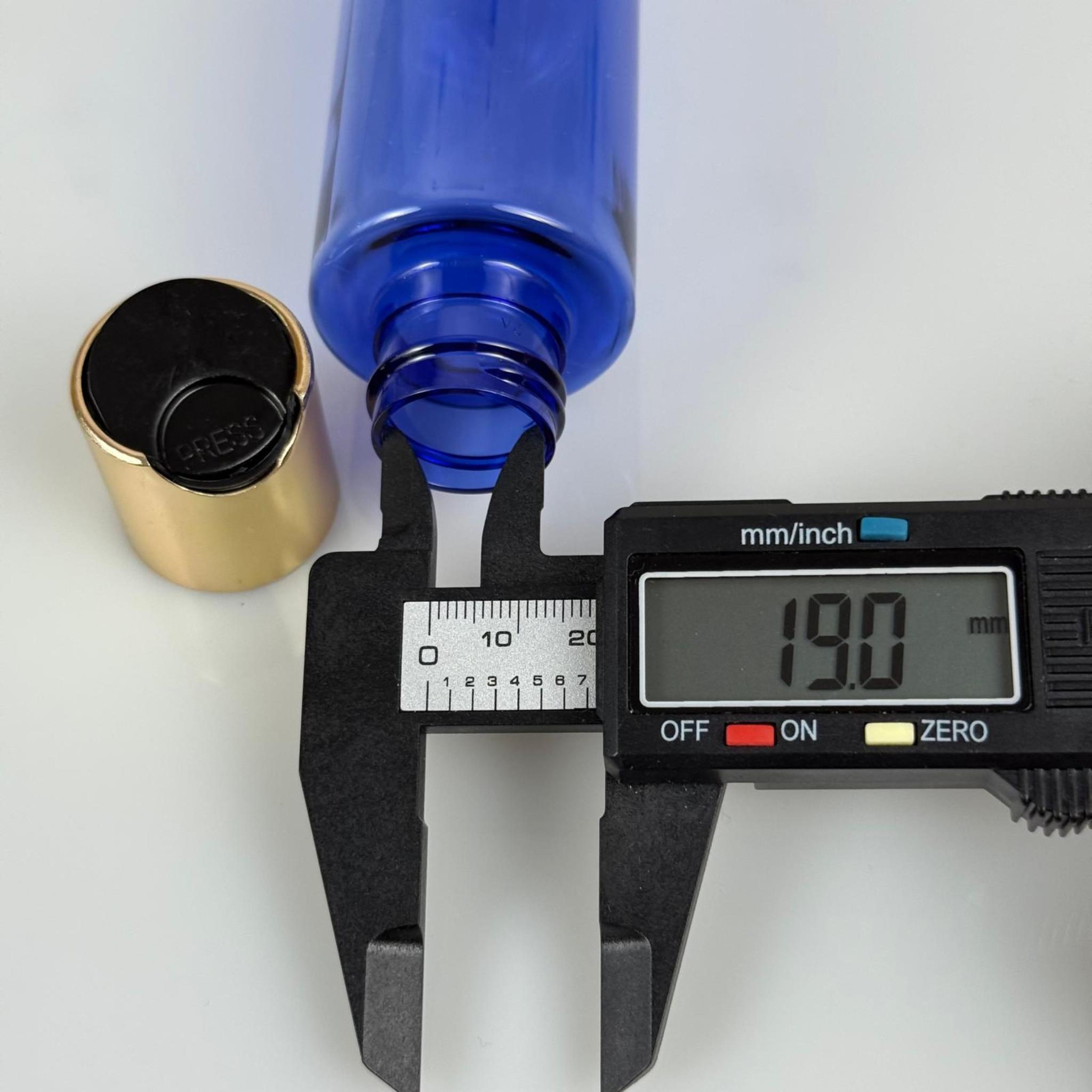 100 CC MAVİ KÜT BOYUNLU PET ŞAMPUAN ŞİŞESİ -  100 ML GOLD DİSKTOP ŞAMPUAN KAPAKLI