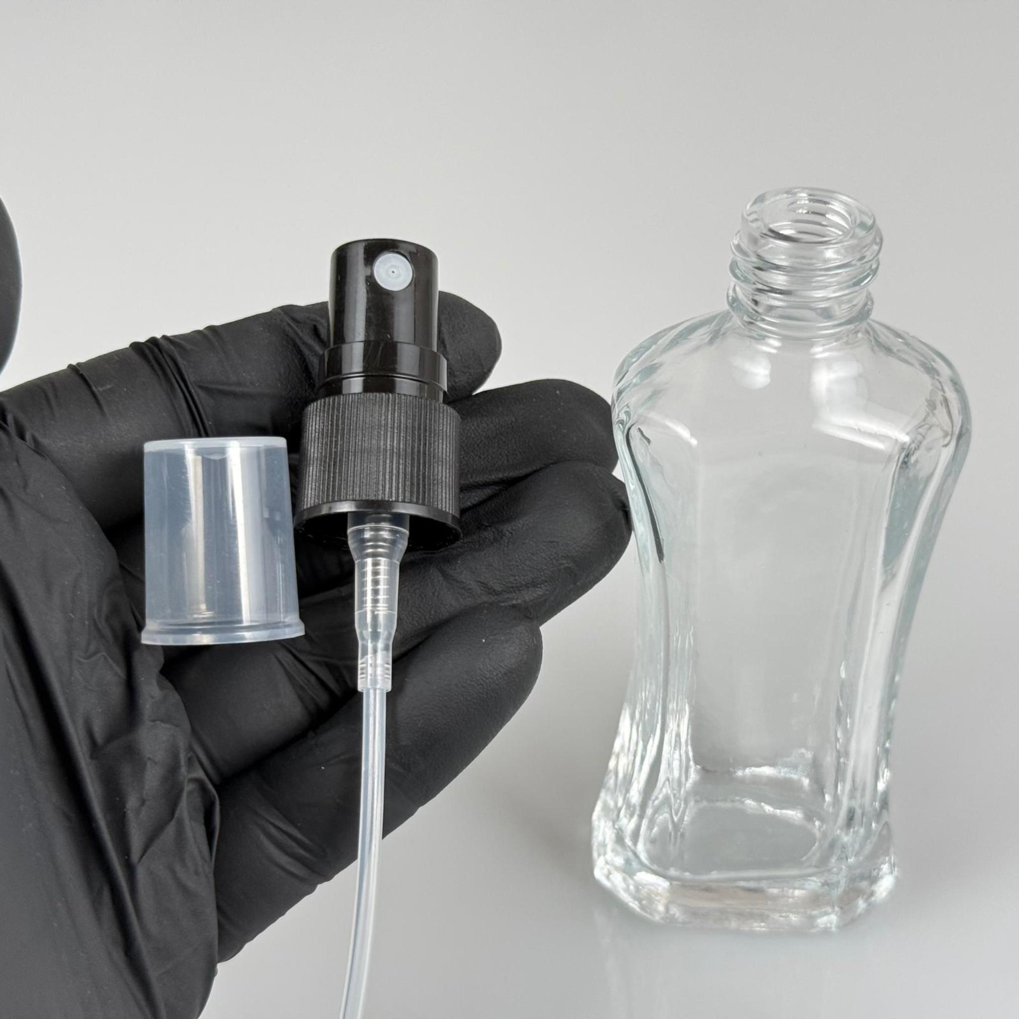 50 CC MİLANO MODEL CAM ŞİŞE - SİYAH SPREYLİ - 50 ML LÜKS CAM ŞİŞE (CAMIN KALINLIĞI İLE İLGİLİ +/- 5 ML TOLERANS OLABİLİR)