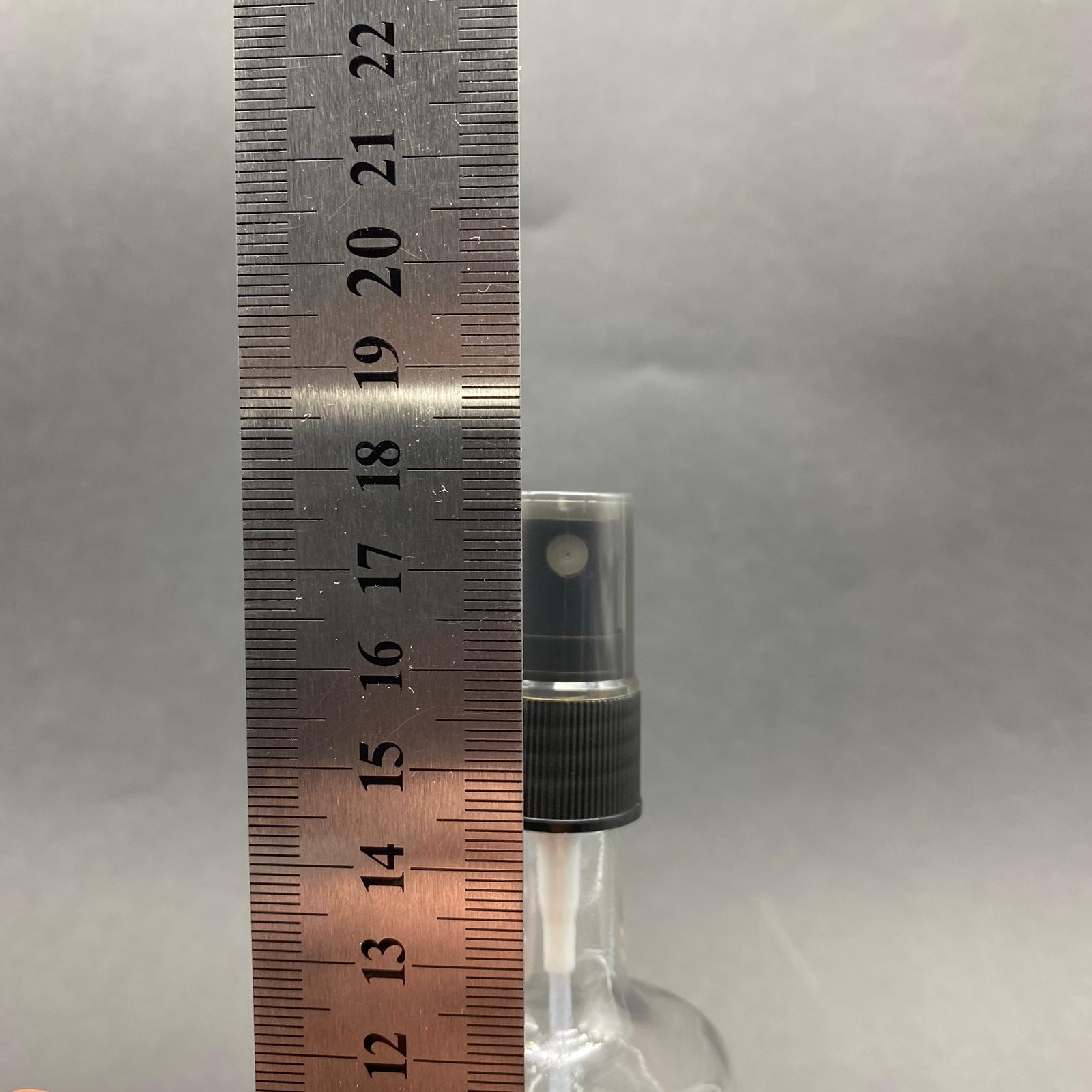 100 CC ŞEFFAF DORİKA CAM ŞİŞE - SİYAH SPREYLİ TAKIM - 100 ML SPREYLİ CAM ŞİŞE