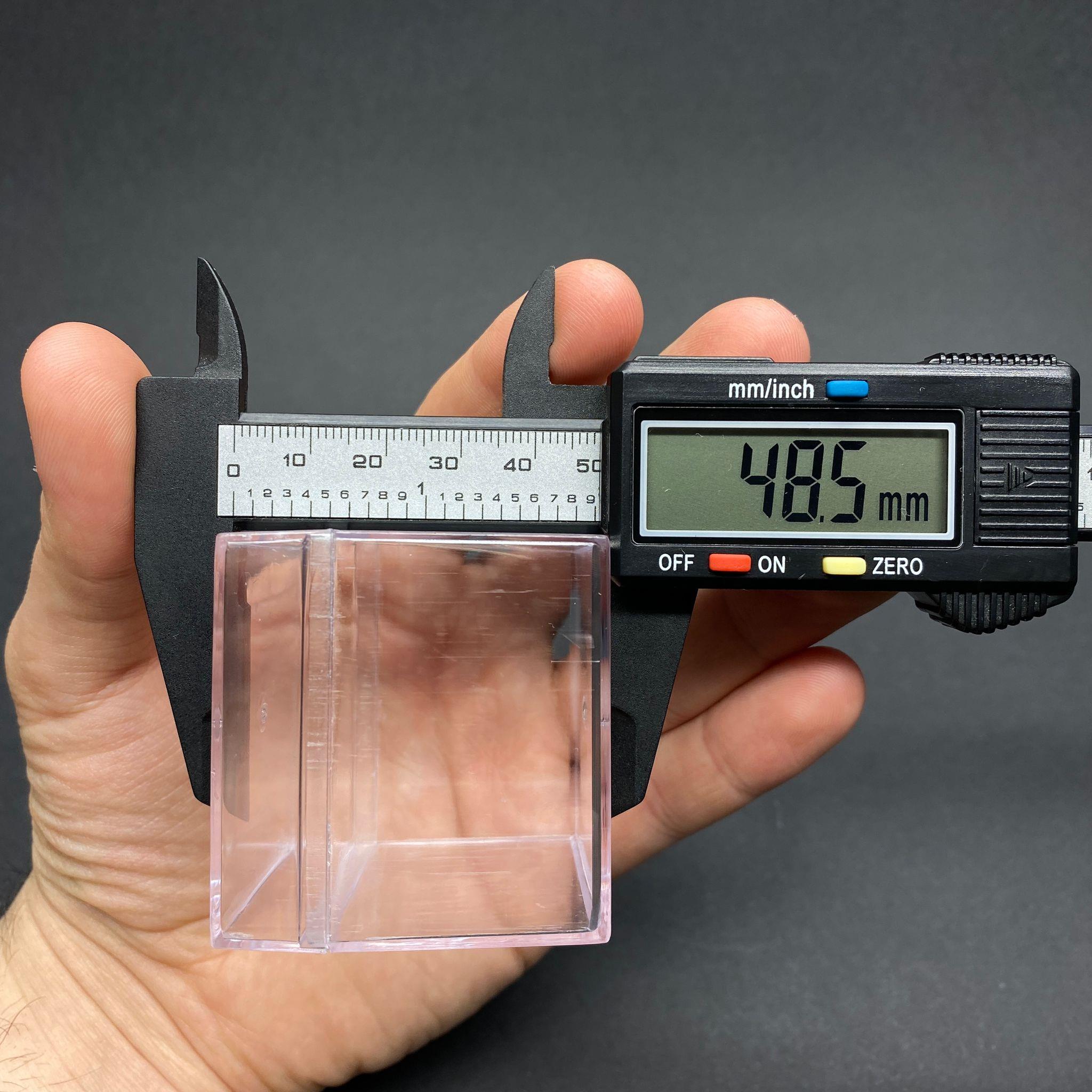 MİKA KUTU 5,1X5,1 CM  (70 cc) - KARE KAPAKLI PLEKSİ KUTU - KRİSTAL KUTU - 25li PAKET