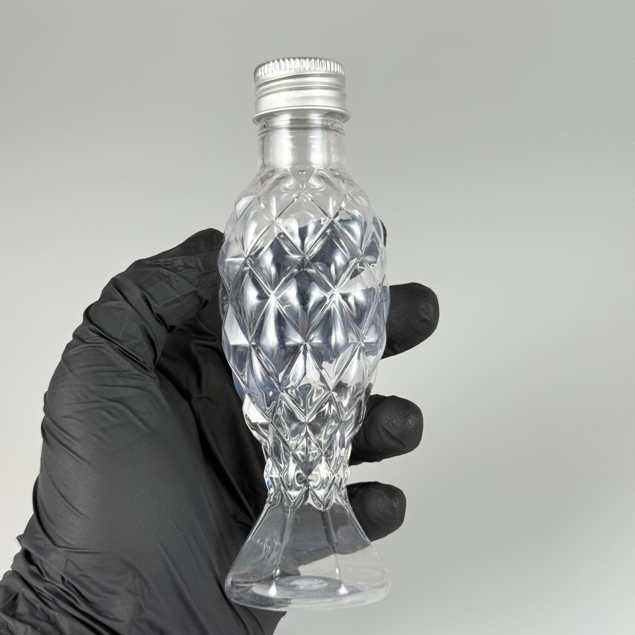 100 CC CAMPET BALIKSIRTI PET KOLONYA ŞİŞESİ (24 AĞIZ) + KÖPÜK CONTALI GÜMÜŞ METAL ALÜMİNYUM KAPAK + KOLONYA TIPALI TAKIM - 100 ML KAPAKLI CAMPET PALSTİK ŞİŞELER