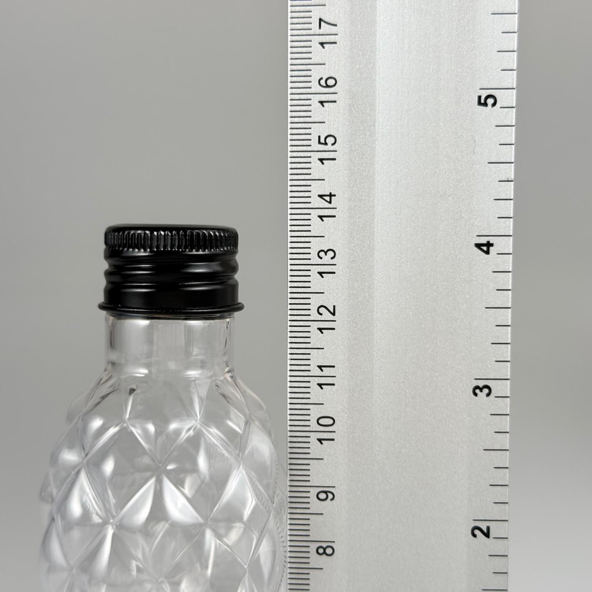 100 CC CAMPET BALIKSIRTI PET ŞİŞE (24 AĞIZ) + KÖPÜK CONTALI SİYAH METAL ALÜMİNYUM KAPAK TAKIM - 100 ML KAPAKLI CAMPET PALSTİK ŞİŞELER