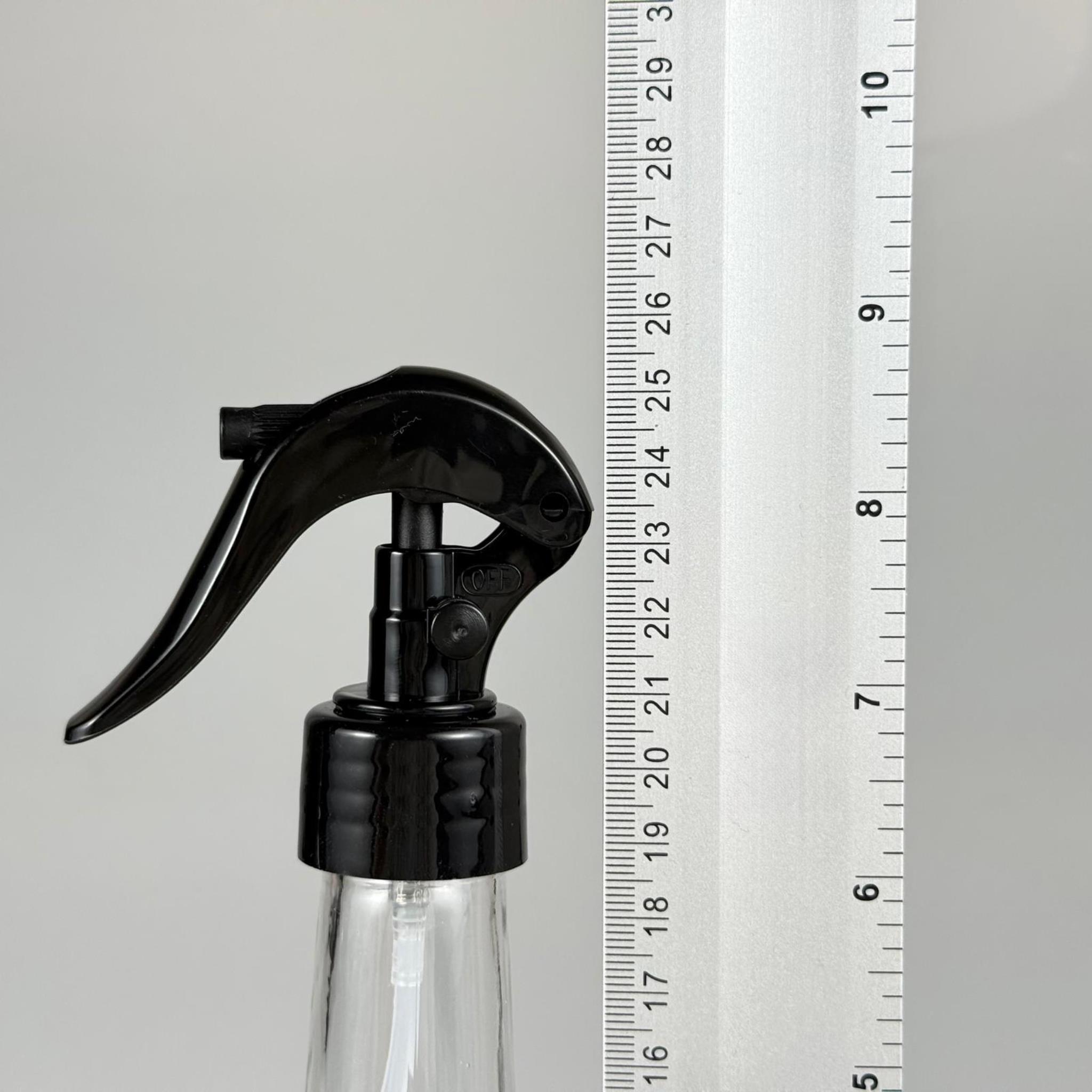 250 CC BOĞAZLI CAM ŞİŞE - SİYAH TRİGER SPREYLİ - 250 ML CAM SPREYLİ ŞİŞE