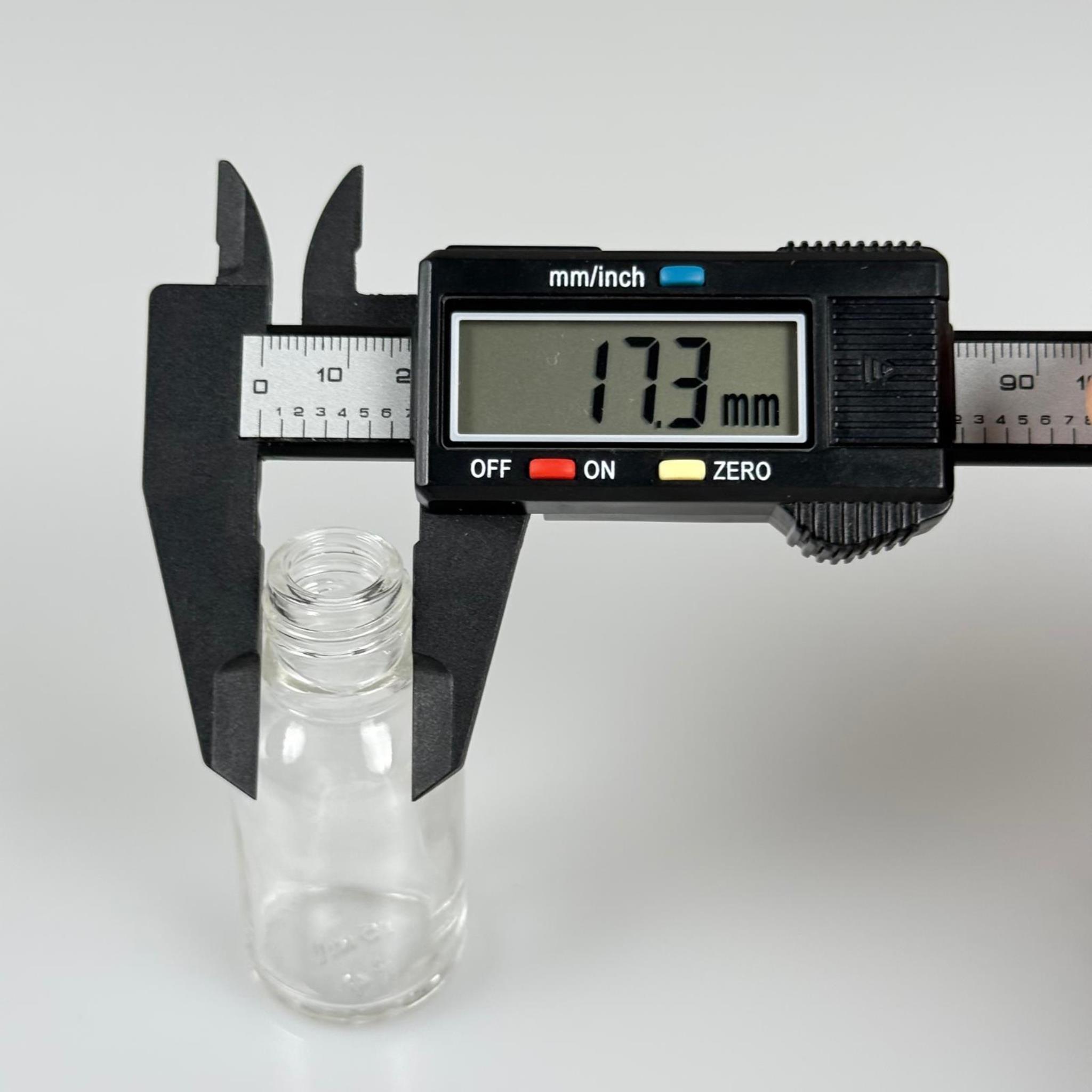 15 CC ŞEFFAF CAM ŞİŞE KAPAKSIZ (18 AĞIZ) - 15 ML ŞEFFAF CAM ŞİŞE