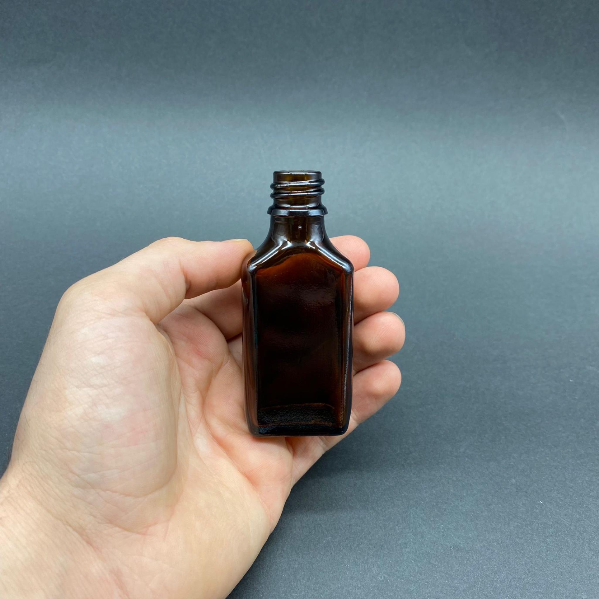 30 CC AMBER YASSI CAM ŞİŞE KAPAKSIZ (18 AĞIZ)