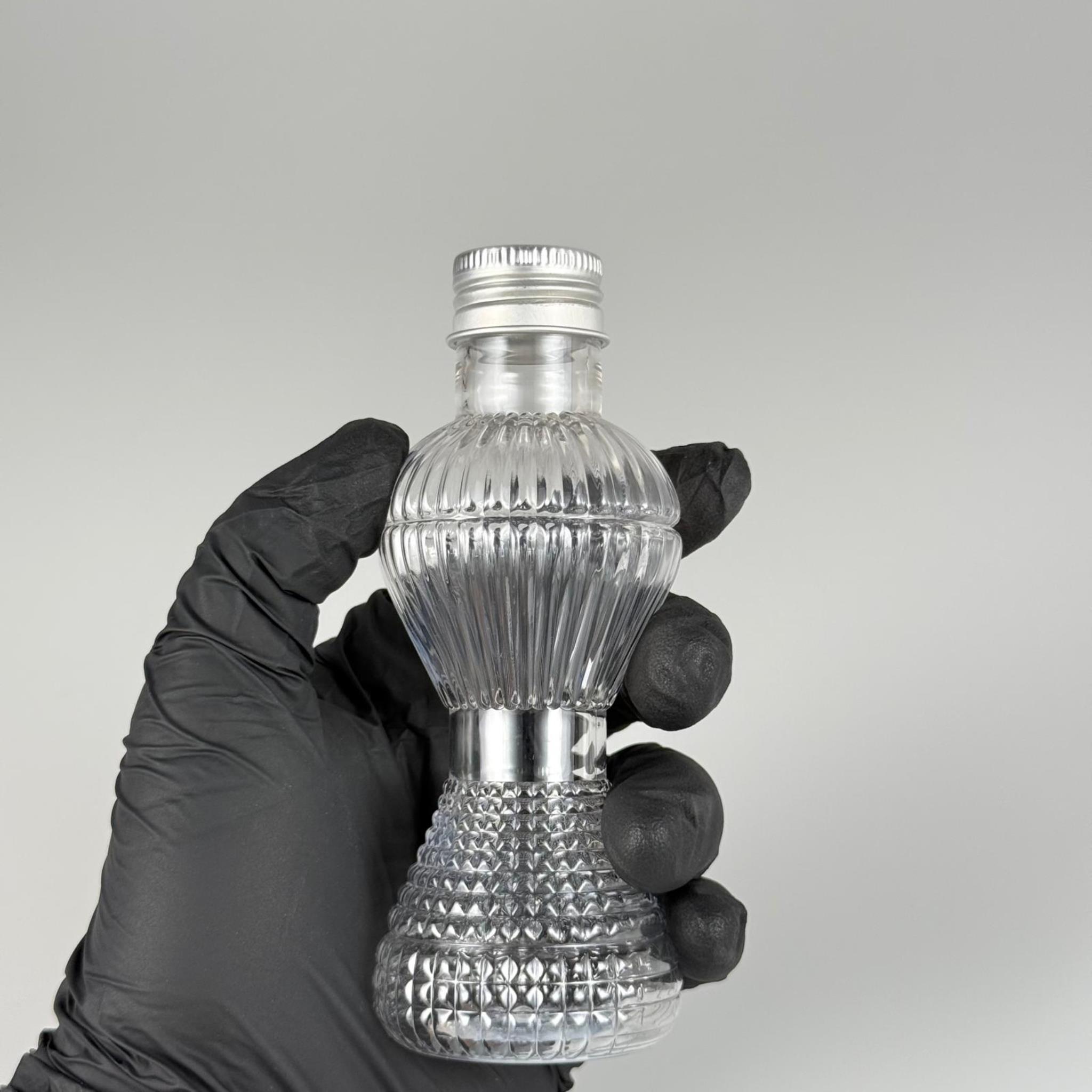 100 CC PIRLANTA CAMPET ŞİŞE (24 AĞIZ) + KÖPÜK CONTALI GÜMÜŞ METAL ALÜMİNYUM KAPAK TAKIM - 100 ML CAMPET PLASTİK ŞİŞELER