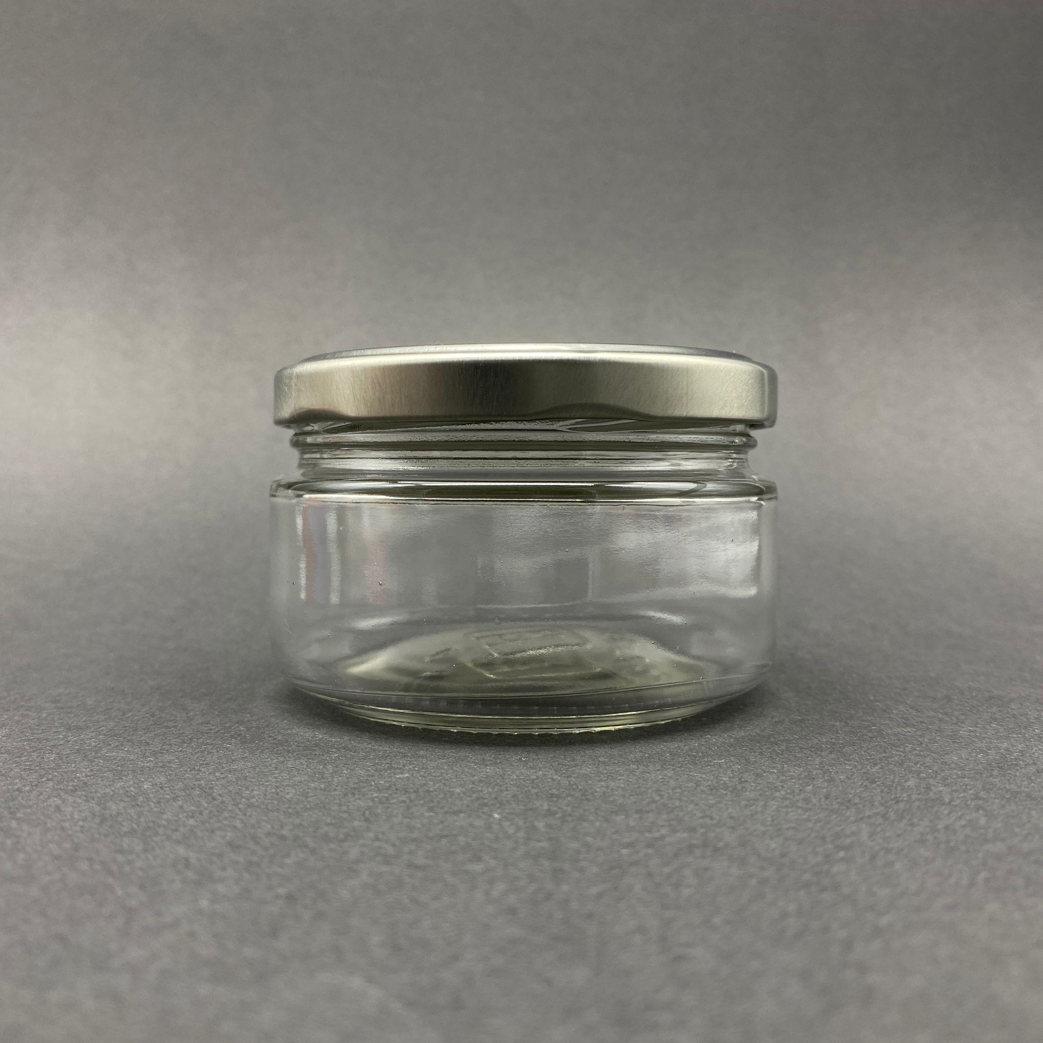 230 CC CAM KAVANOZ - GÜMÜŞ METAL KAPAKLI - 230 ML CAM KAVANOZ - GENİŞ MAGNOLİA KAVANOZU
