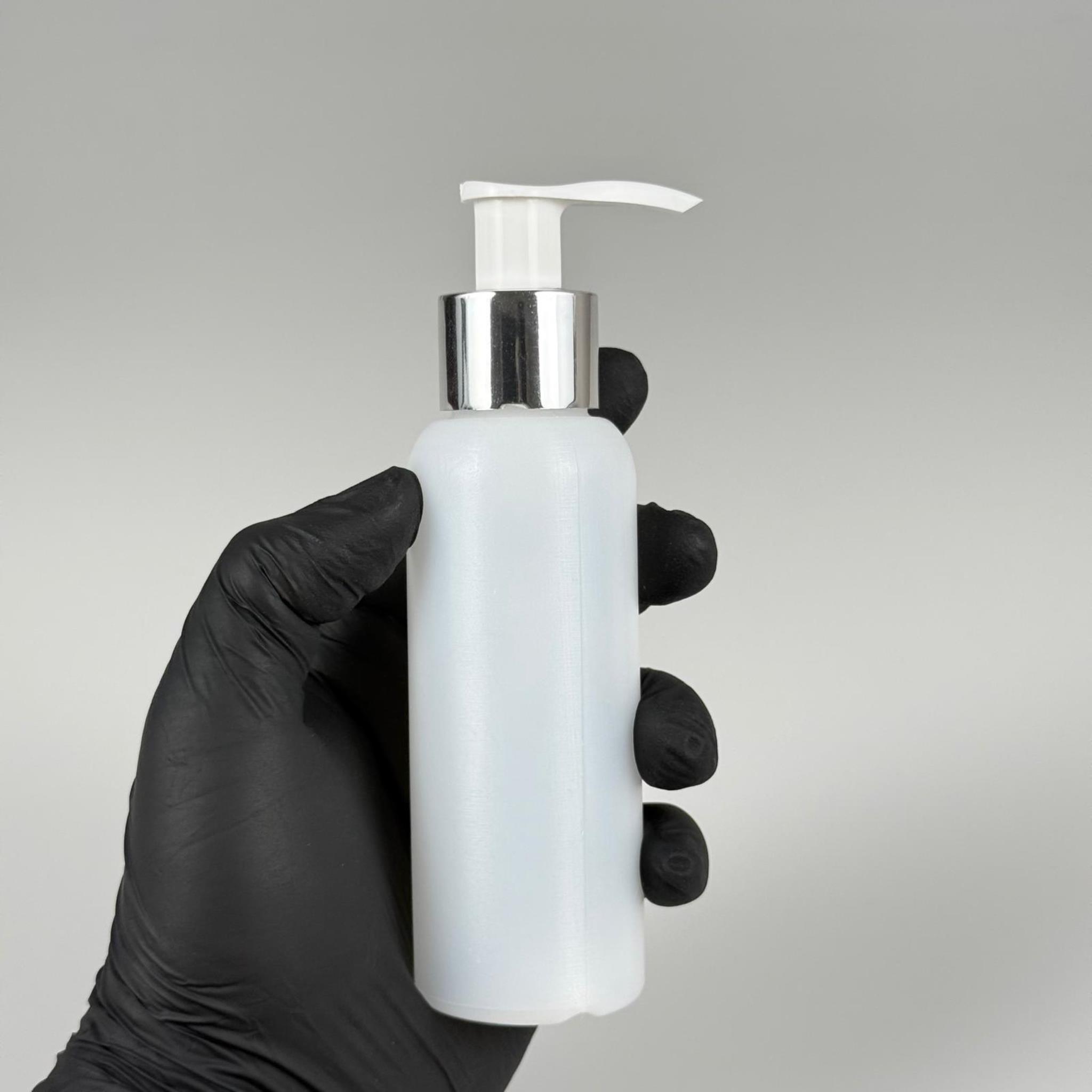 100 CC NATÜREL SERT POLİETİLEN ŞİŞE + GÜMÜŞ POMPALI ( 24 MM ) - 100 ML GÜMÜŞ POMPALI SERT POLİETİLEN ŞİŞE (YOĞUN KIVAMLI SIVILARDA TIKANMAZ)