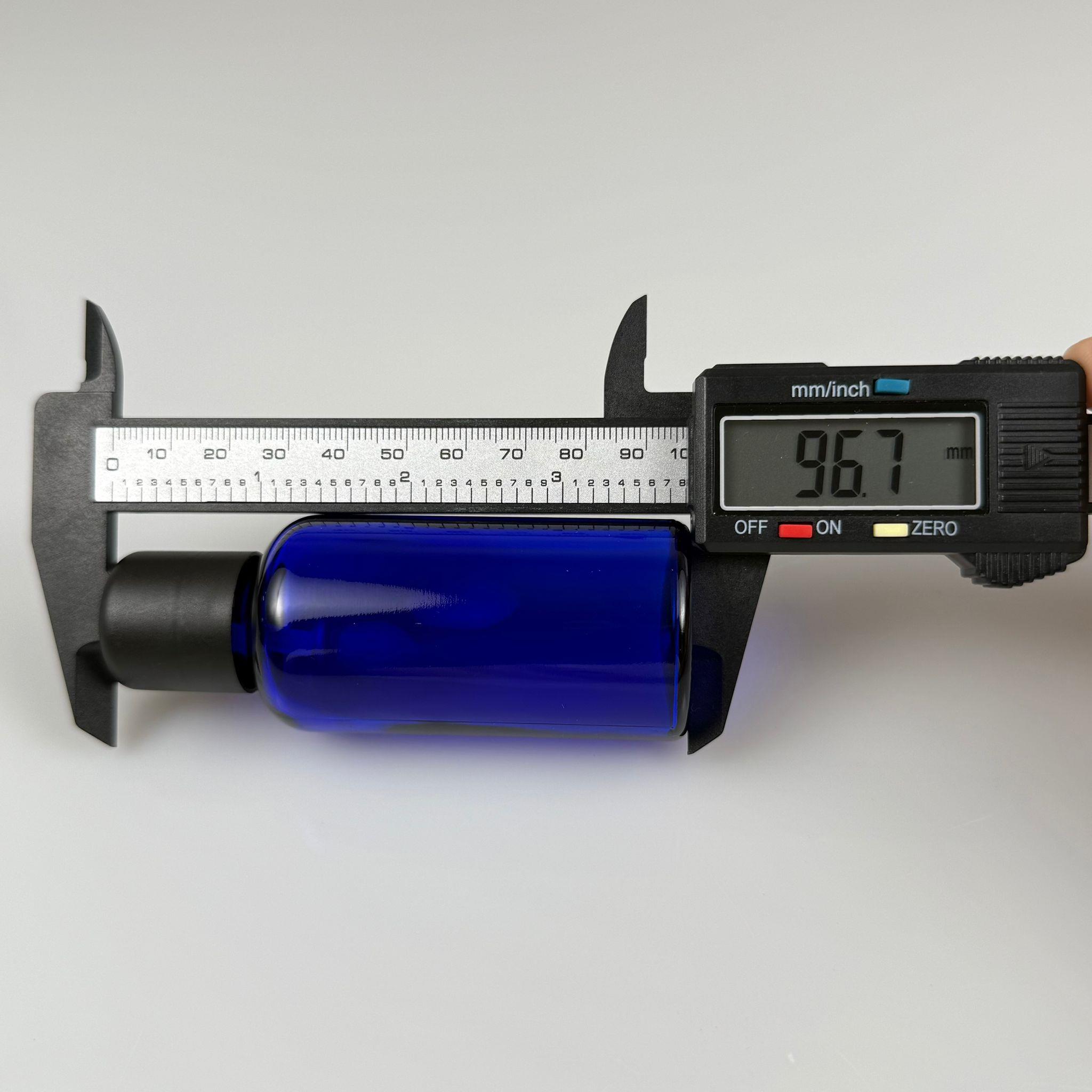 50 CC MAVİ CAM ŞİŞE + İÇTEN DAMLALIKLI ÇOCUK KİLİTLİ SİYAH KAPAK - MAVİ 50 ML KİLİT KAPAKLI DAMLATMALI ŞİŞE