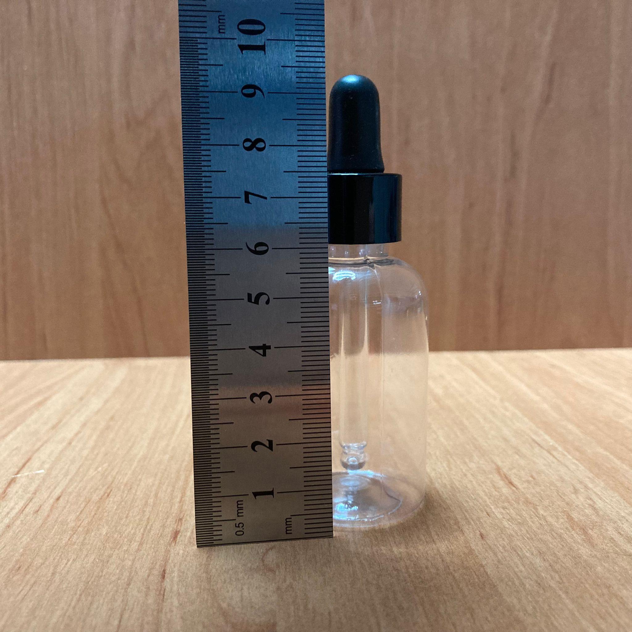 40 CC CAM DAMLALIKLI PLASTİK ŞİŞE - SİYAH EMZİK - SİYAH METALİK KAPAK - 40 ML ŞEFFAF CAM DAMLALIKLI PLASTİK ŞİŞE