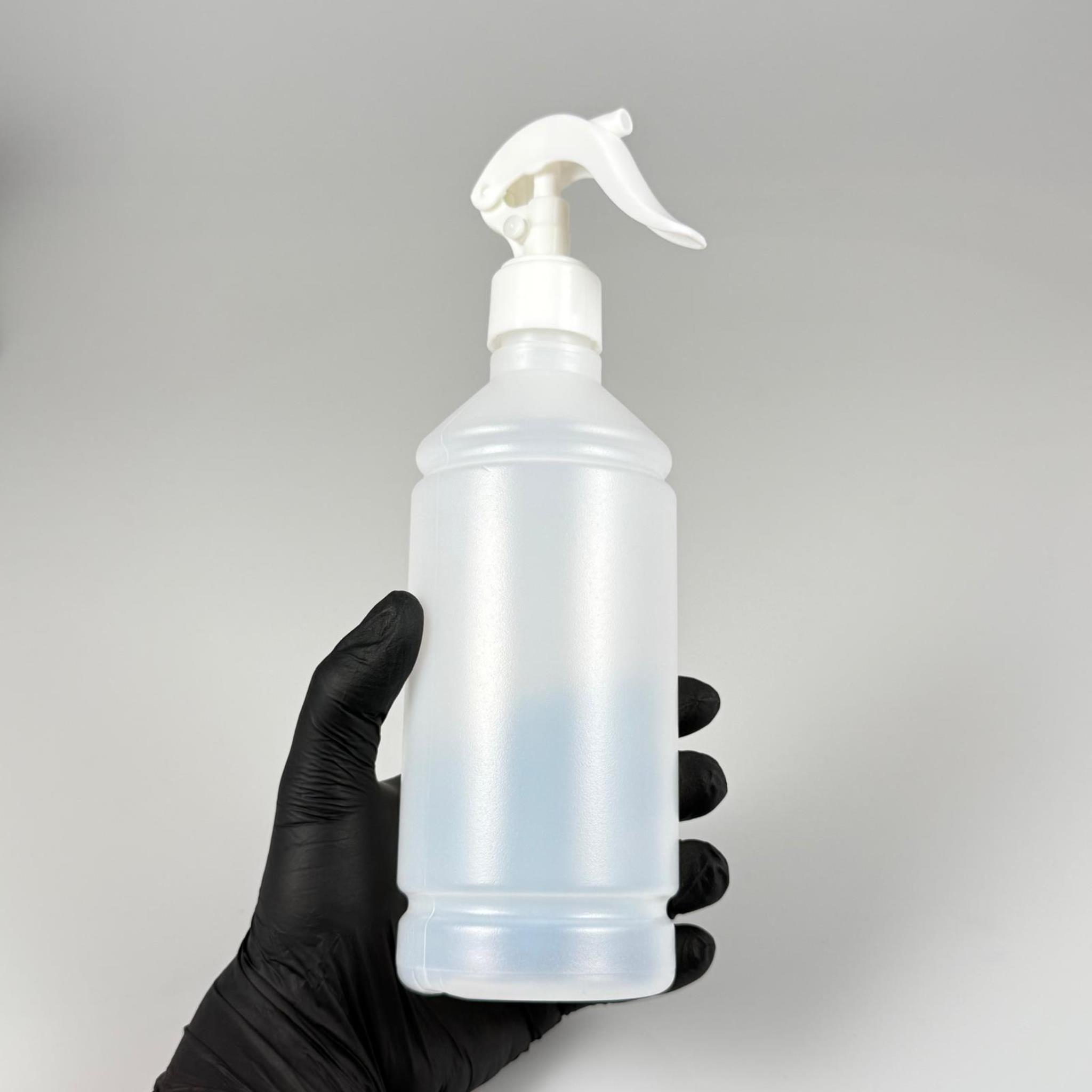 500 CC TİNER ŞİŞESİ - BEYAZ TRİGER TETİK SPREYLİ (DUMAN PÜSKÜRTÜR) - 500 ML KİMYASALA DAYANIKLI PLASTİK ŞİŞE - 0,5 LT POLİETİLEN ŞİŞE