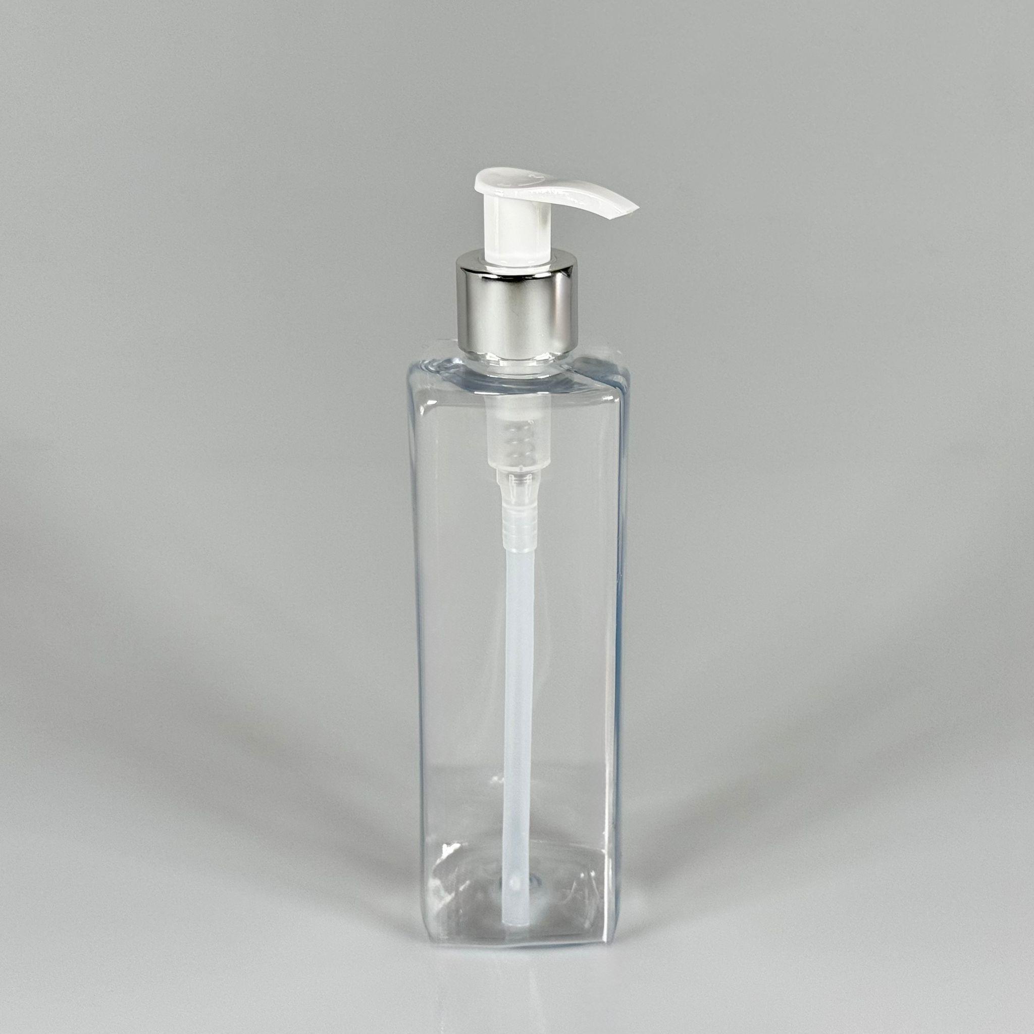 300 CC KARE PET ŞİŞE (31 GR) -  GÜMÜŞ POMPALI - 300 ML KÖŞELİ PLASTİK ŞİŞE