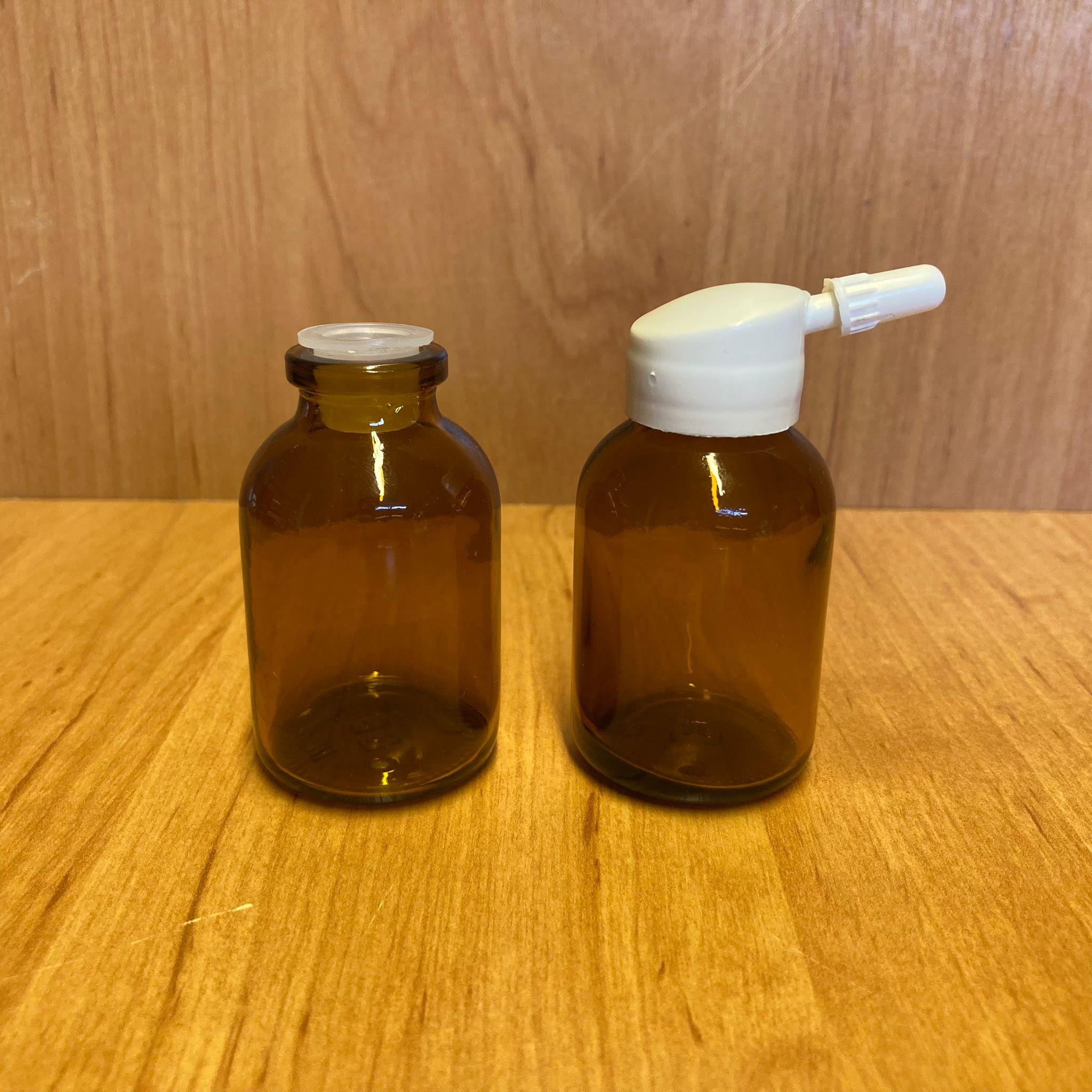 25 CC AMBER FLAKON PENİSİLİN ŞİŞESİ - BEYAZ TANK DAMLALIKLI - PLASTİK TIPALI - 25 ML DAMLALIKLI KAHVERENGİ CAM ŞİŞE